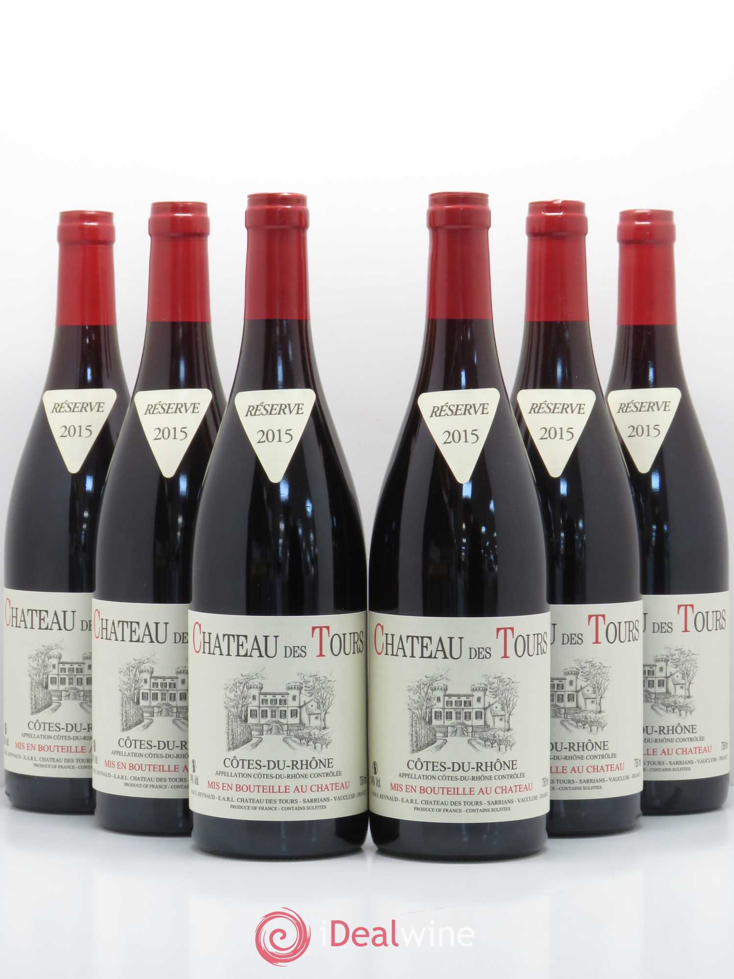 Côtes-du-Rhône Château des Tours Emmanuel Reynaud 2015 - Lot de 6 bouteilles - 0