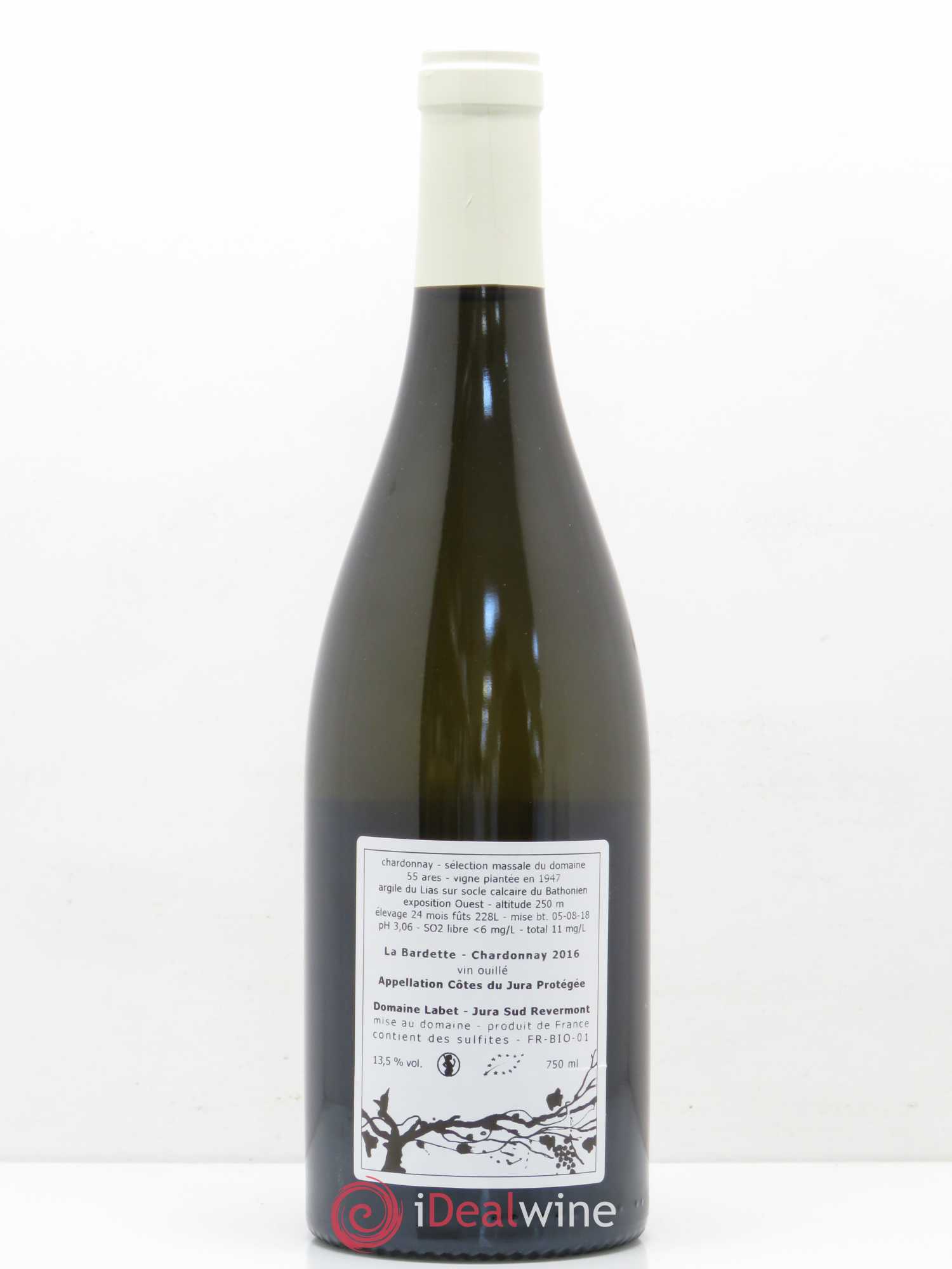 Côtes du Jura Chardonnay La Bardette Domaine Labet 2016 - Posten von 1 Flasche - 1
