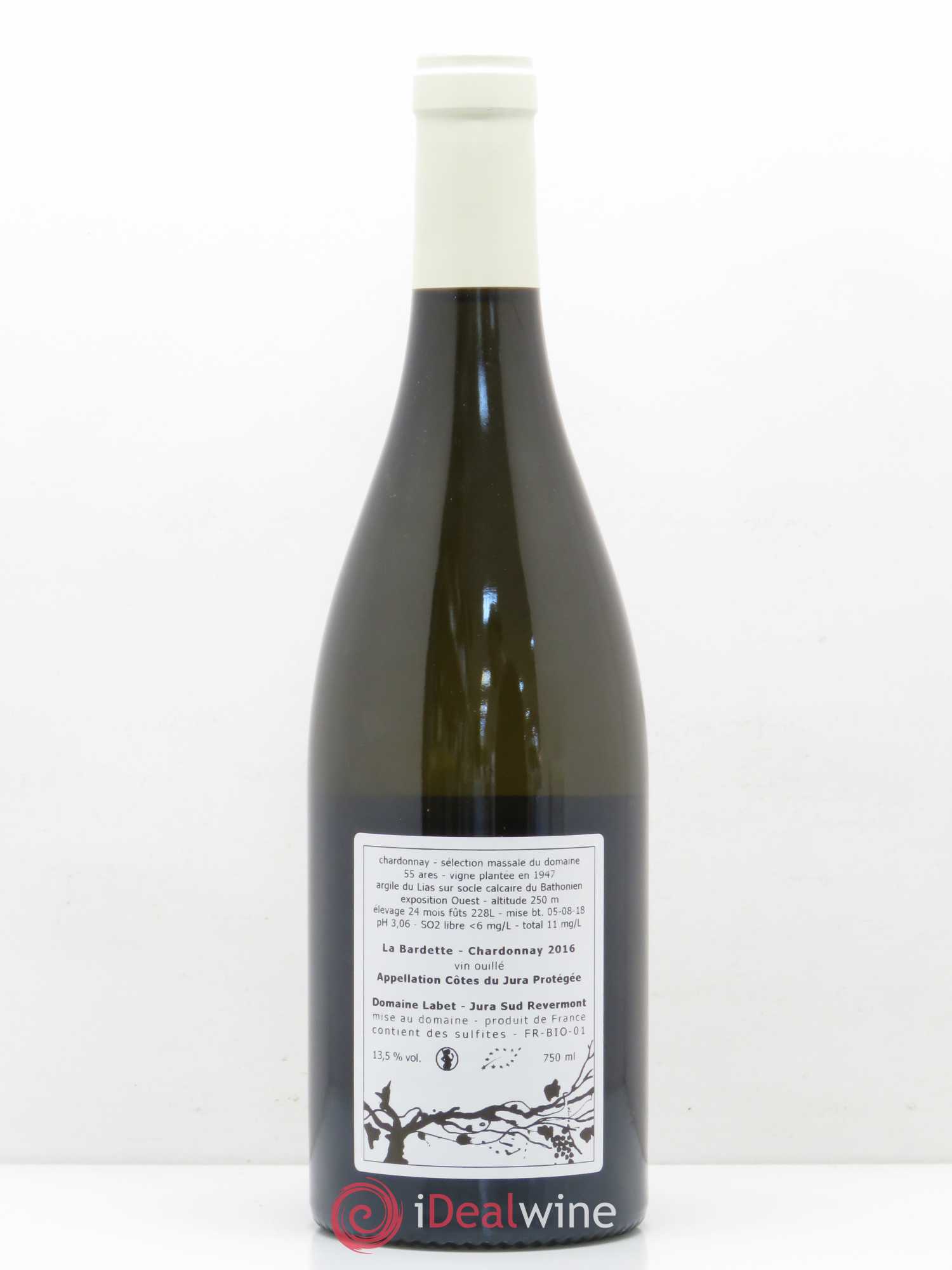 Côtes du Jura Chardonnay La Bardette Domaine Labet 2016 - Posten von 1 Flasche - 1