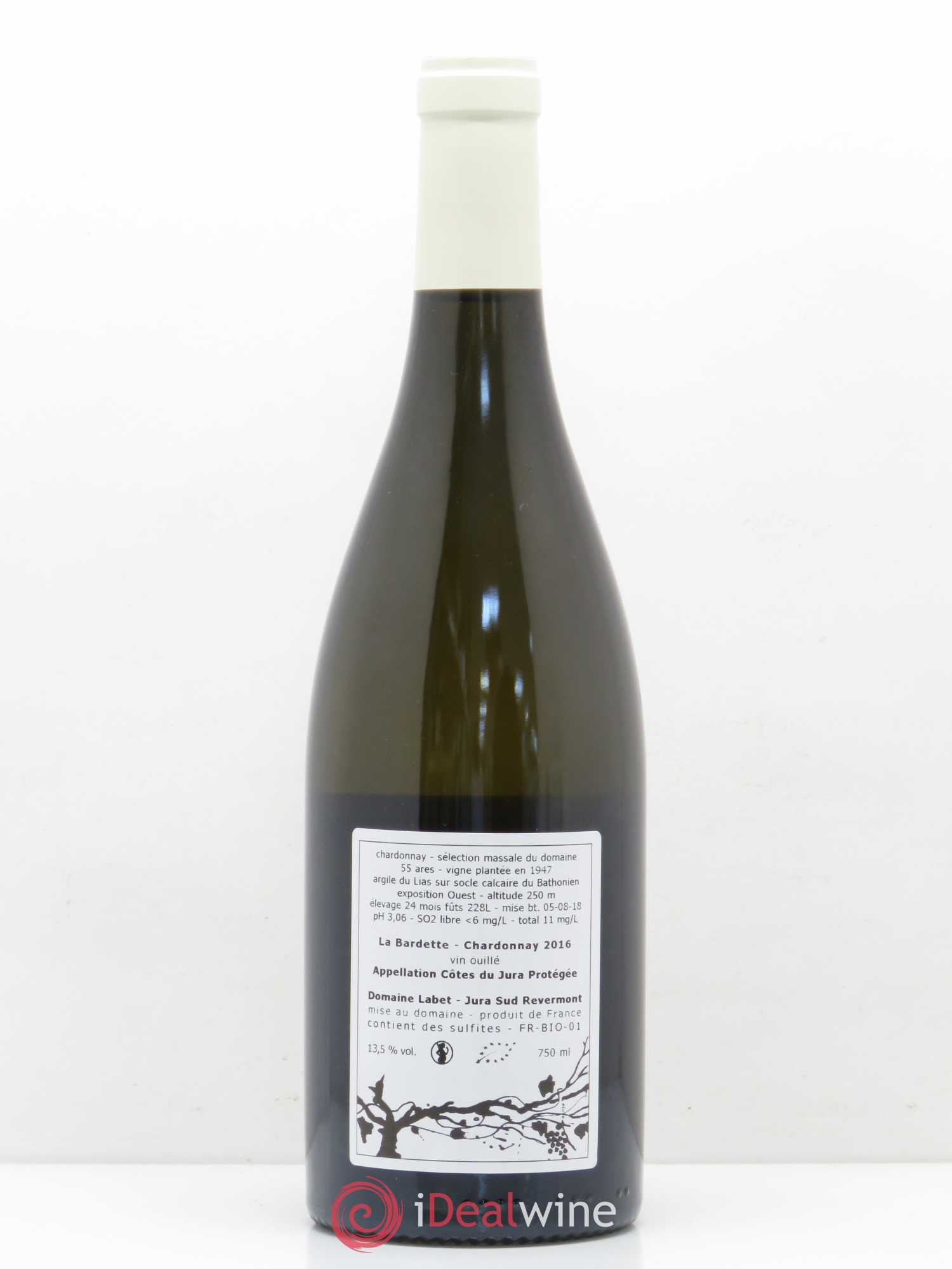 Côtes du Jura Chardonnay La Bardette Domaine Labet 2016 - Posten von 1 Flasche - 1