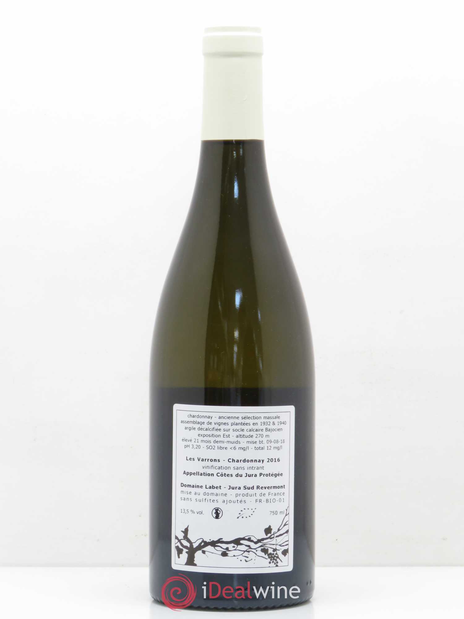 Côtes du Jura Chardonnay Varrons Domaine Labet 2016 - Posten von 1 Flasche - 1