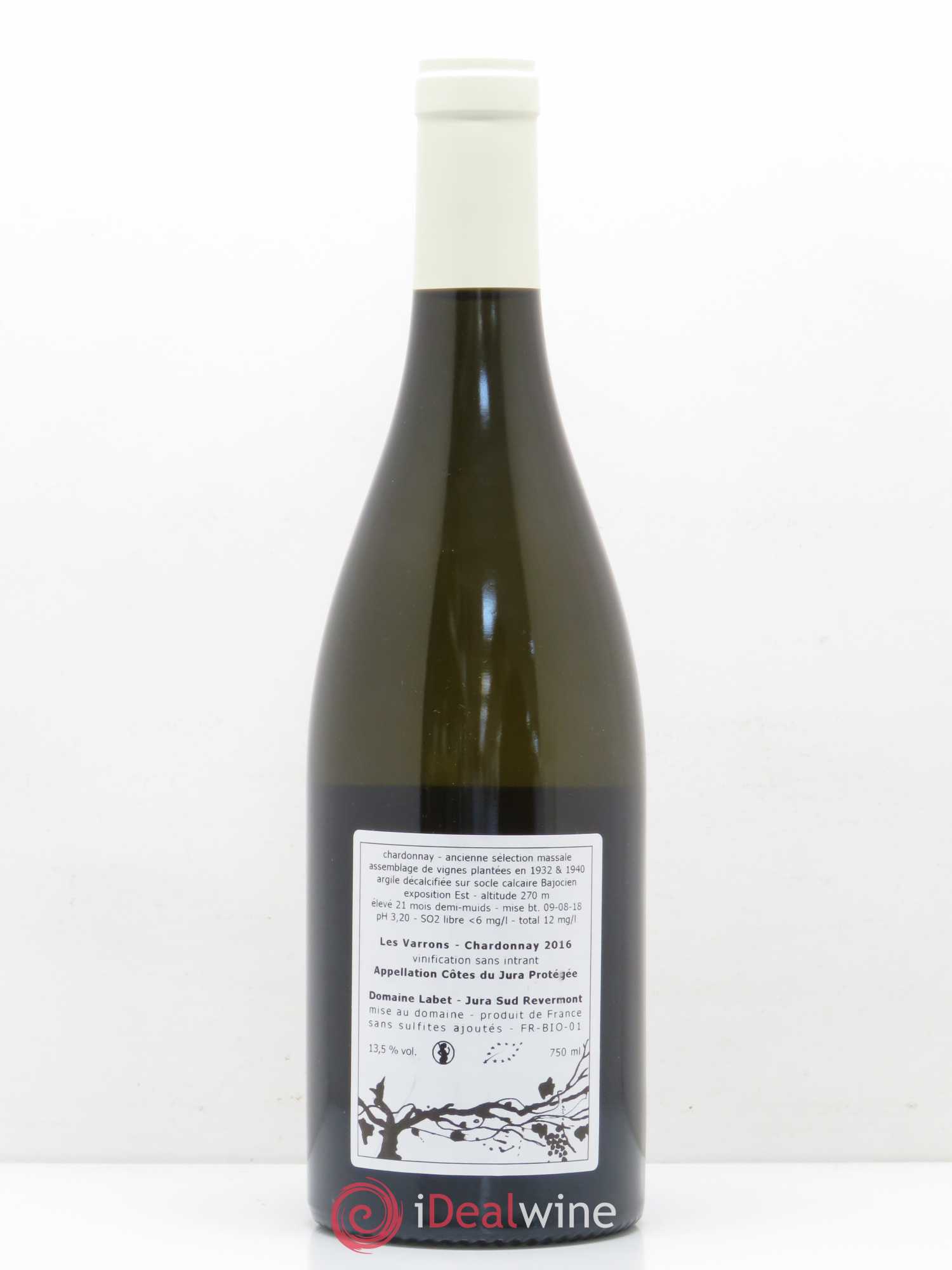 Côtes du Jura Chardonnay Varrons Domaine Labet 2016 - Posten von 1 Flasche - 1