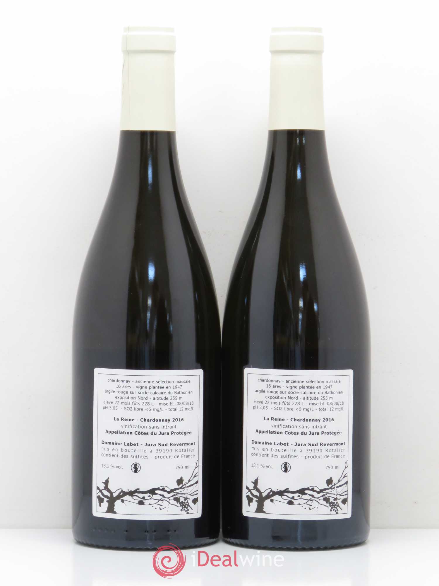 Côtes du Jura Chardonnay La Reine Domaine Labet 2016 - Posten von 2 Flaschen - 1