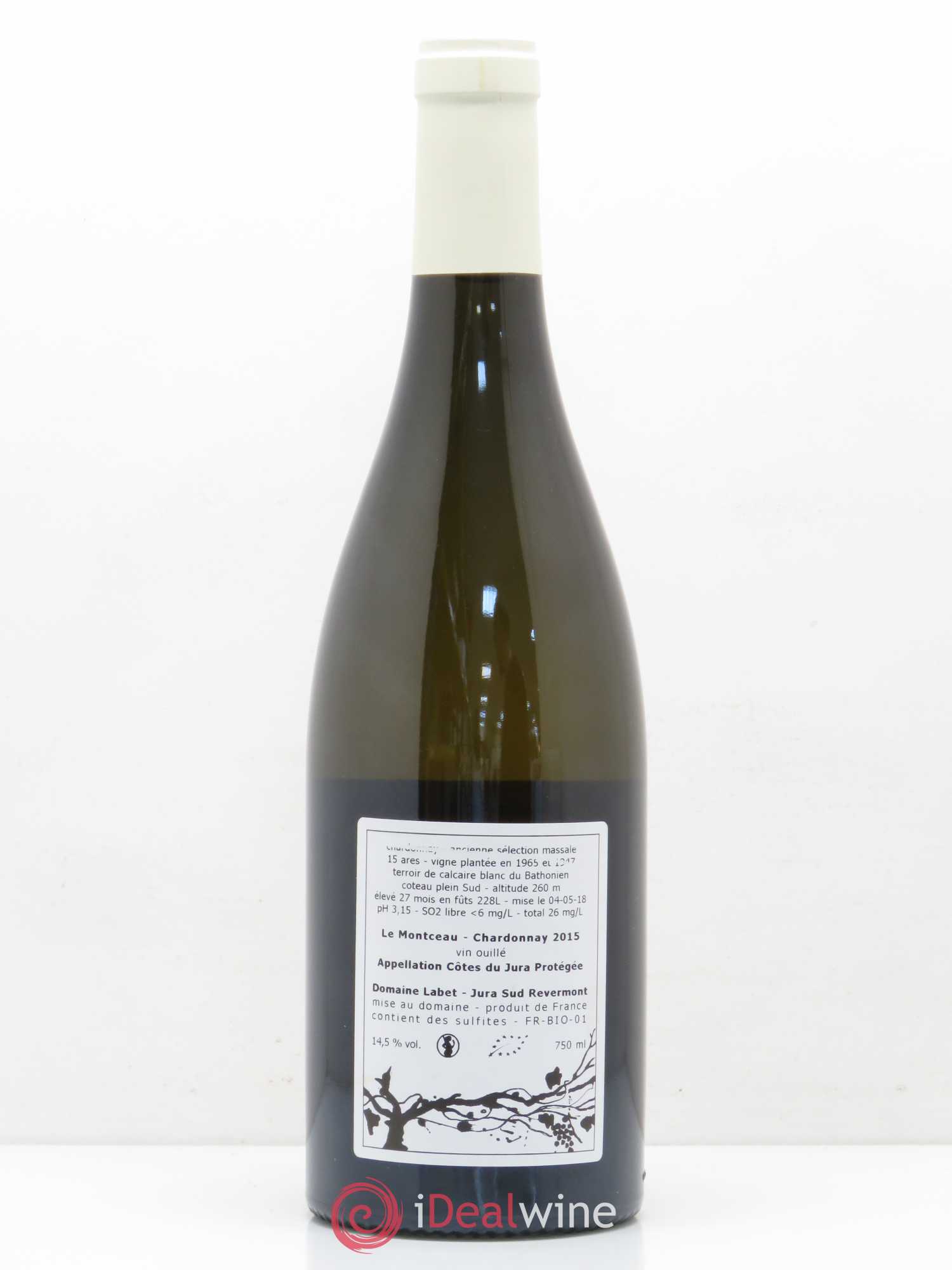 Côtes du Jura Chardonnay Le Montceau Domaine Labet 2015 - Posten von 1 Flasche - 1