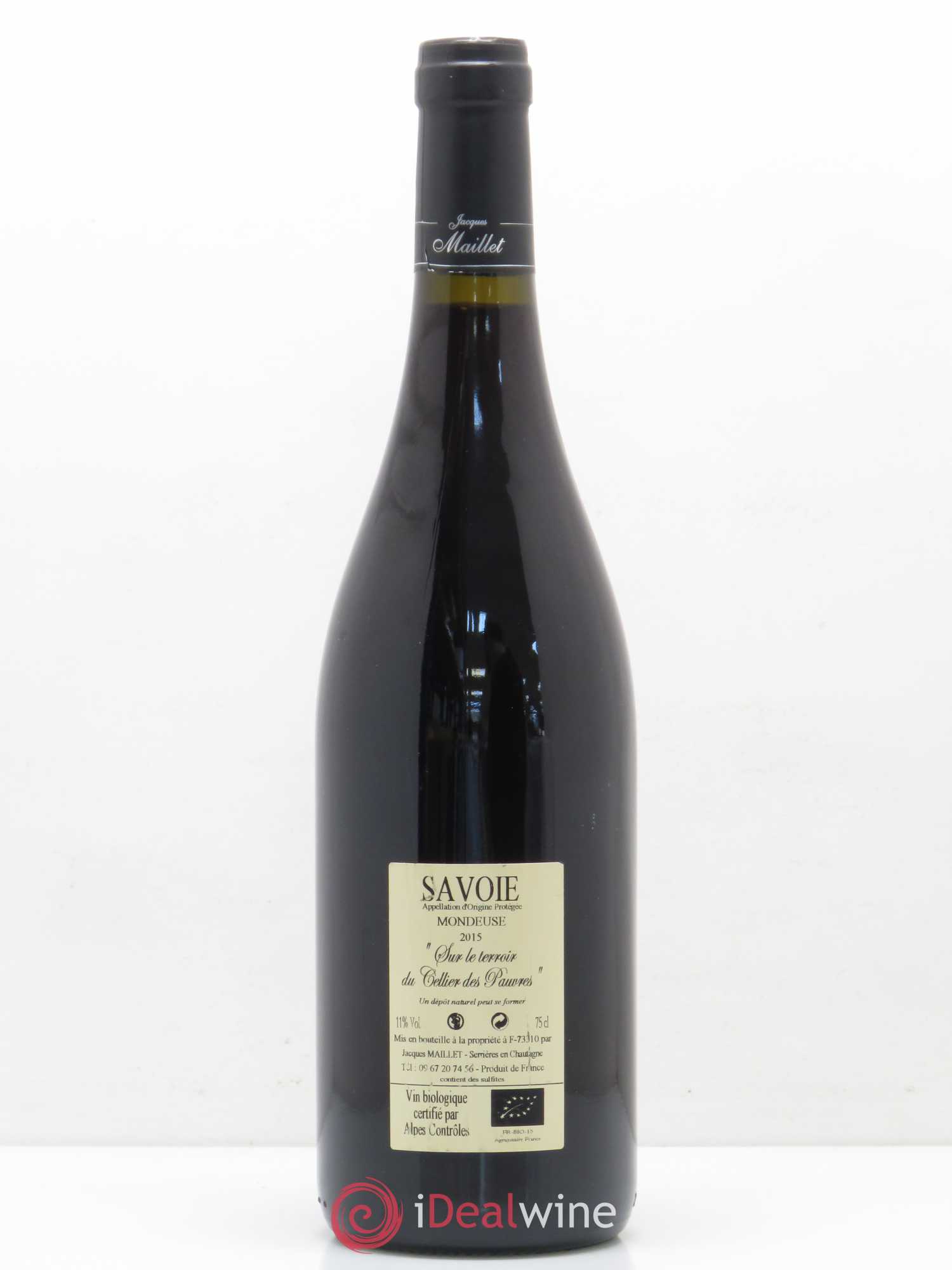 Vin de Savoie Chautagne Mondeuse Sur le terroir du cellier des pauvres Jacques Maillet 2015 - Posten von 1 Flasche - 1