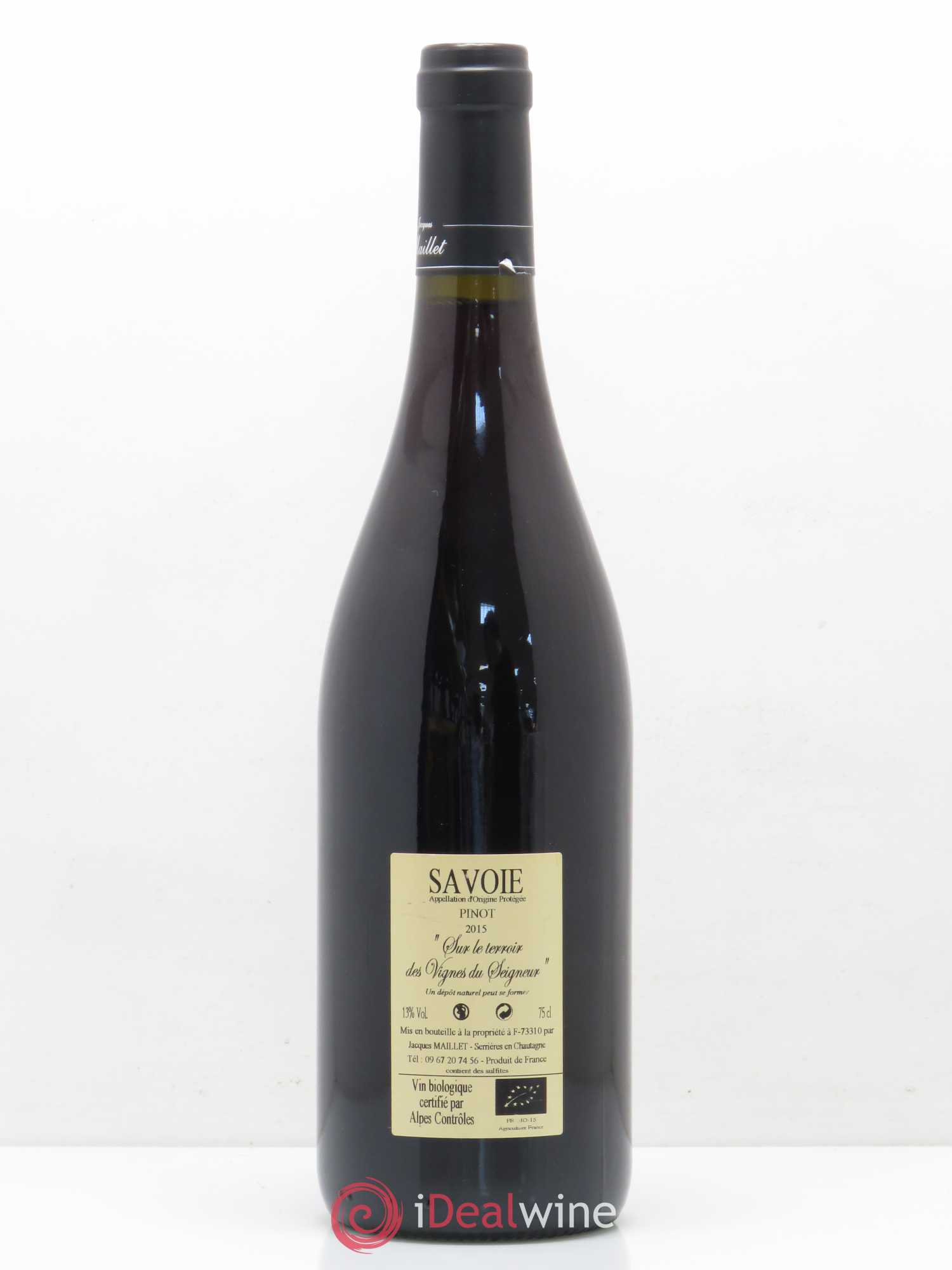 Vin de Savoie Chautagne Pinot noir Sur Le Terroir des Vignes du Seigneur Jacques Maillet (sans prix de réserve) 2015 - Posten von 1 Flasche - 1