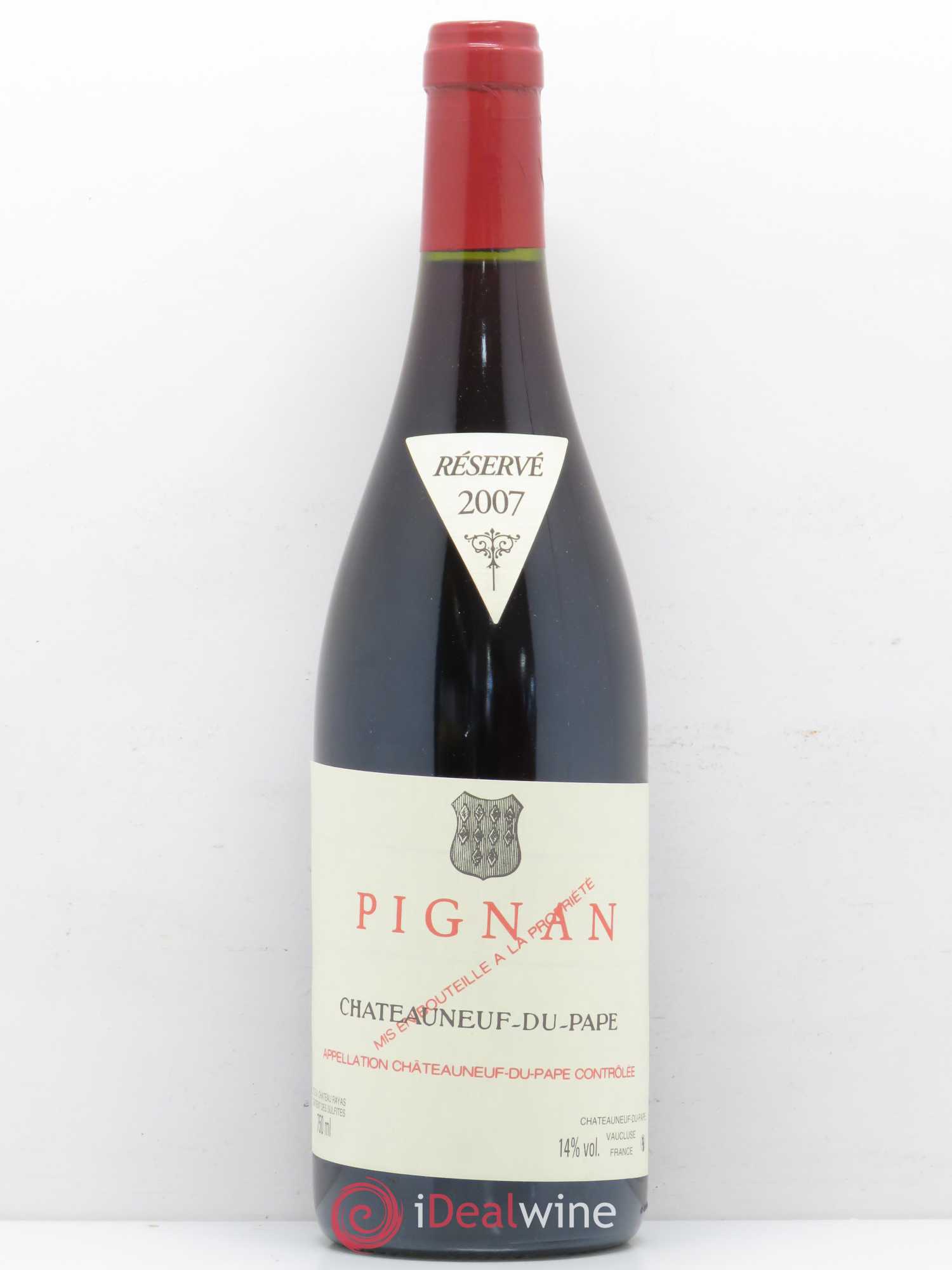 Châteauneuf-du-Pape Domaine de Pignan 2007 - Lot de 1 bouteille - 0