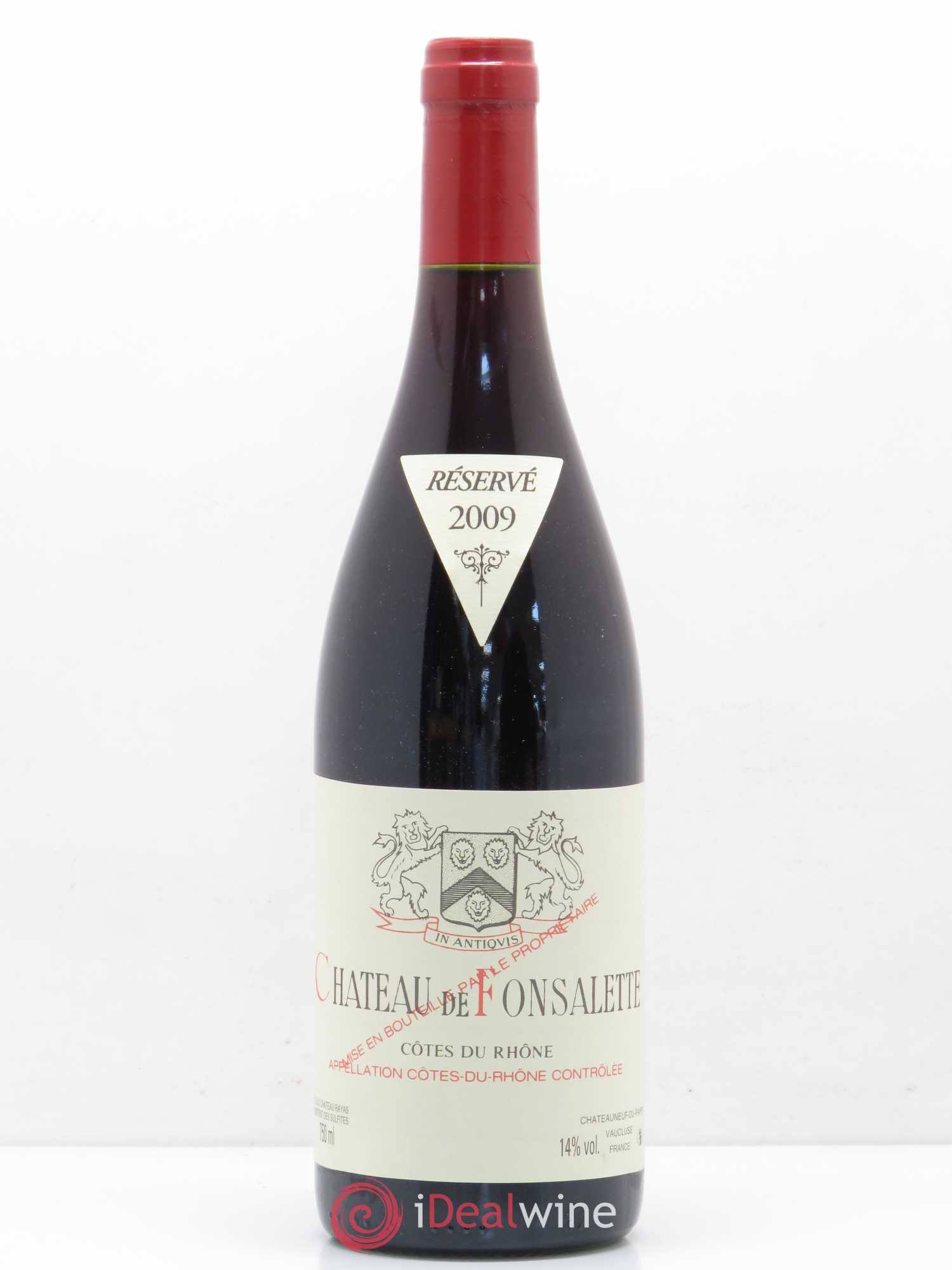 Côtes-du-Rhône Château de Fonsalette Emmanuel Reynaud 2009 - Lot de 1 bouteille - 0