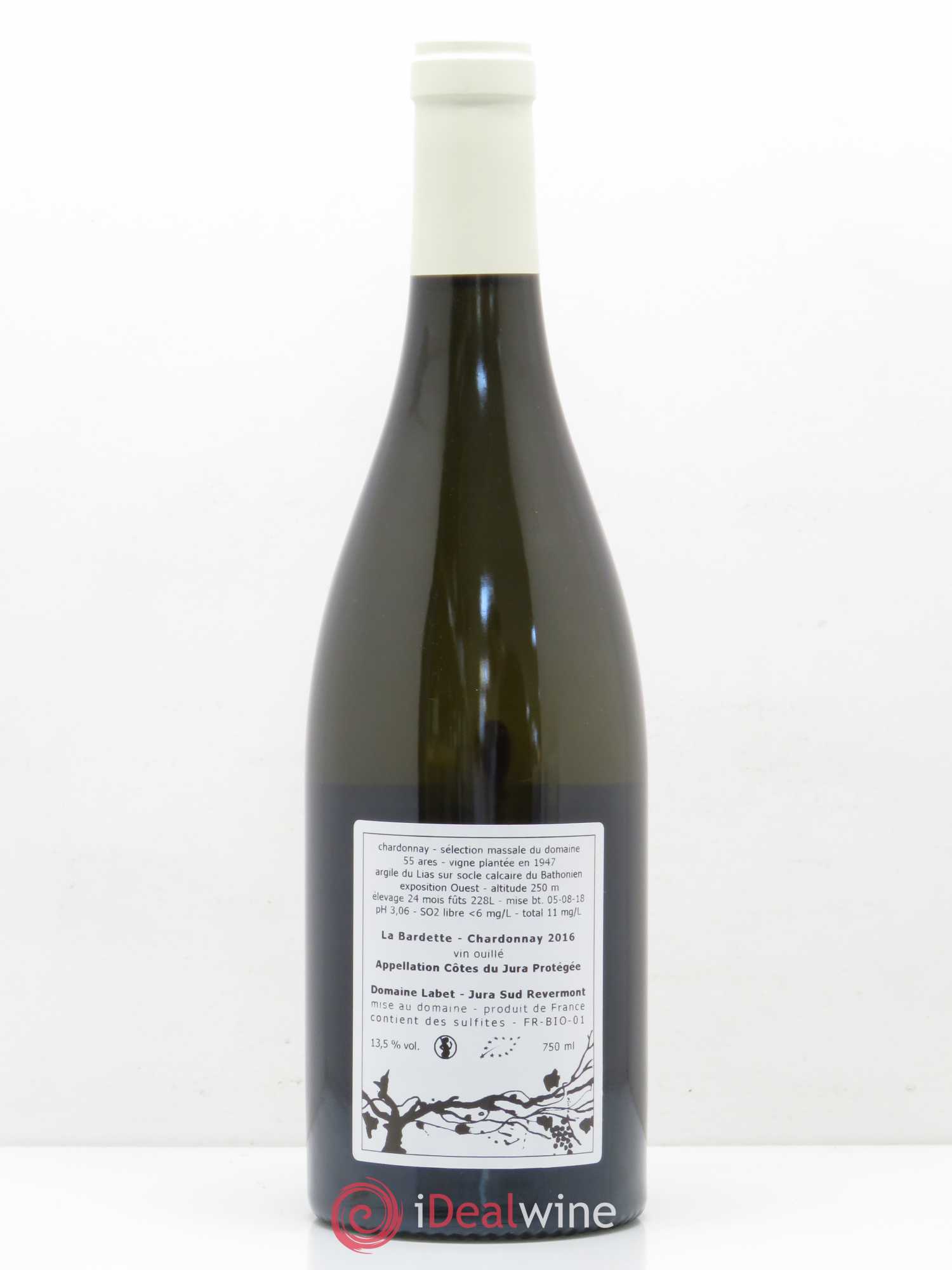 Côtes du Jura Chardonnay La Bardette Domaine Labet 2016 - Posten von 1 Flasche - 1