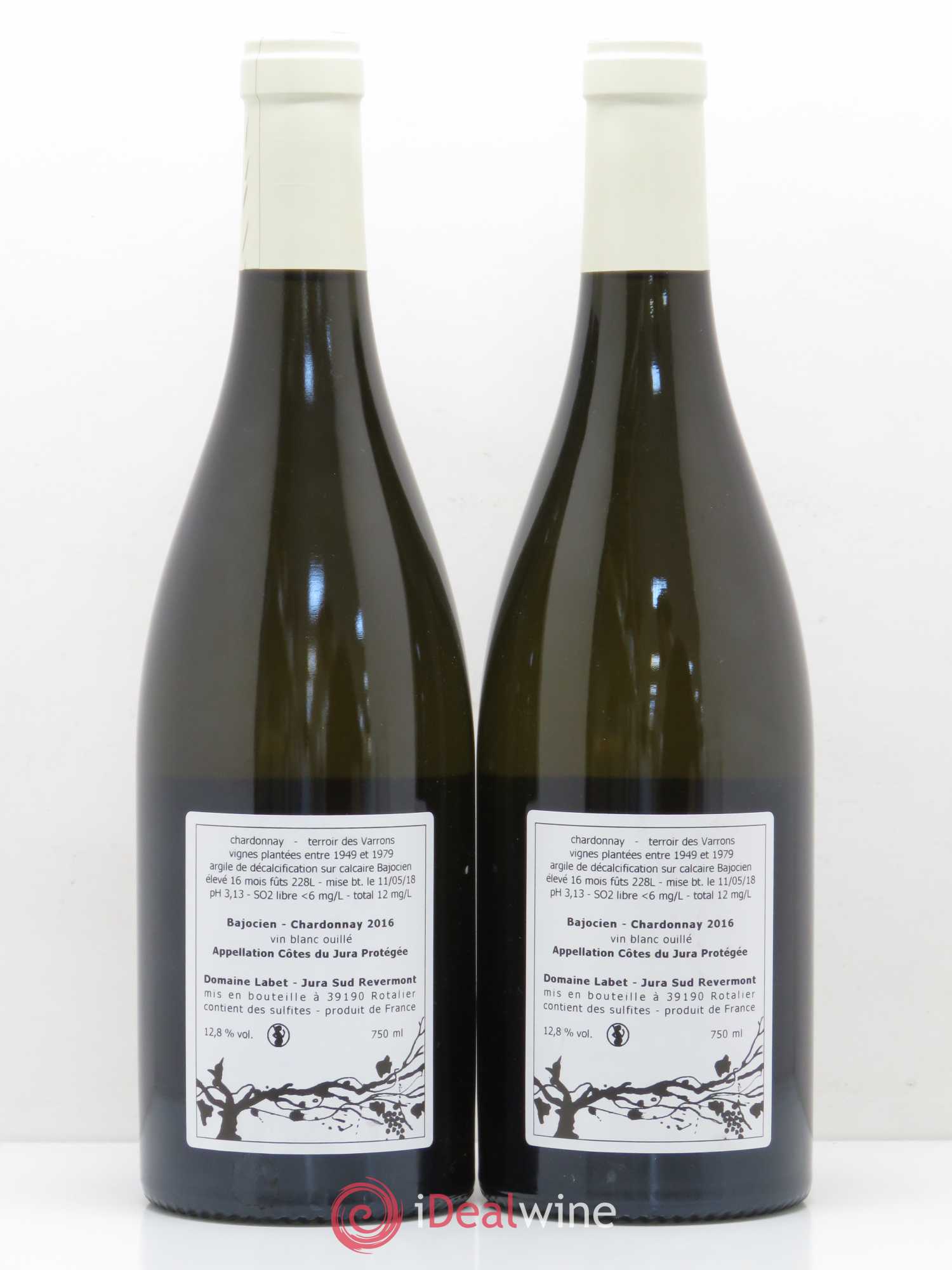 Côtes du Jura Chardonnay Bajocien Domaine Labet 2016 - Posten von 2 Flaschen - 1