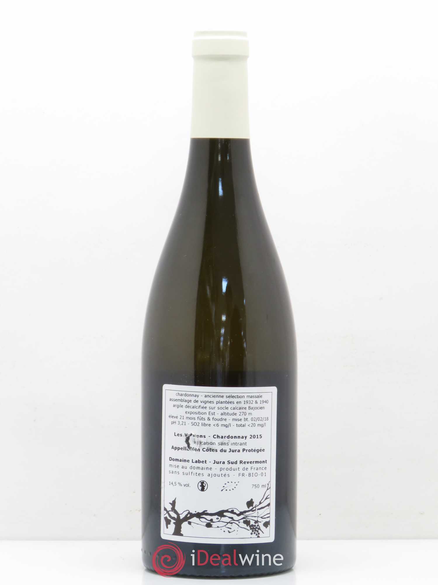 Côtes du Jura Chardonnay Les Varrons Domaine Labet 2015 - Posten von 1 Flasche - 1
