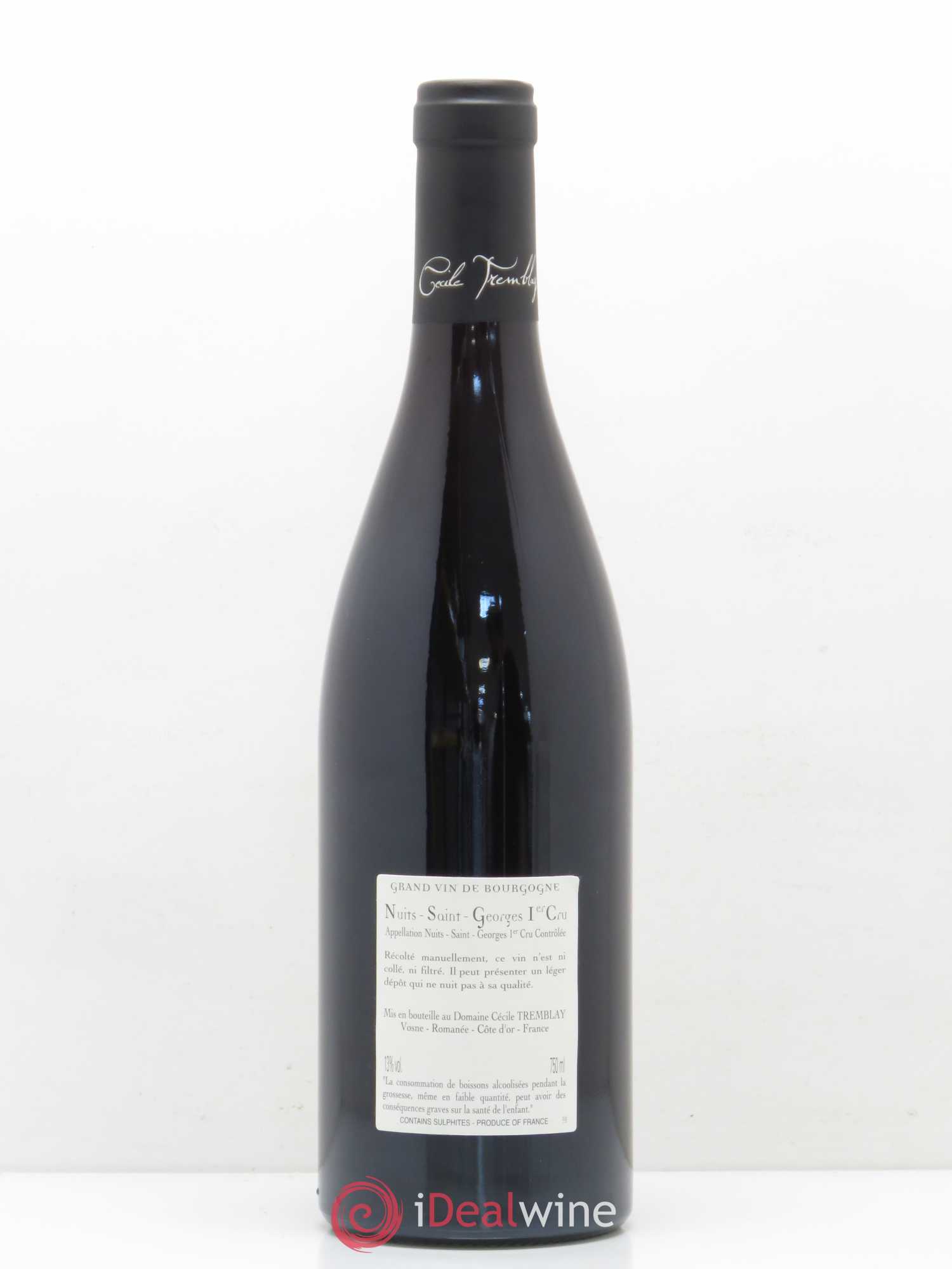 Nuits-Saint-Georges 1er Cru Les Murgers Cécile Tremblay 2016 - Lot de 1 bouteille - 1