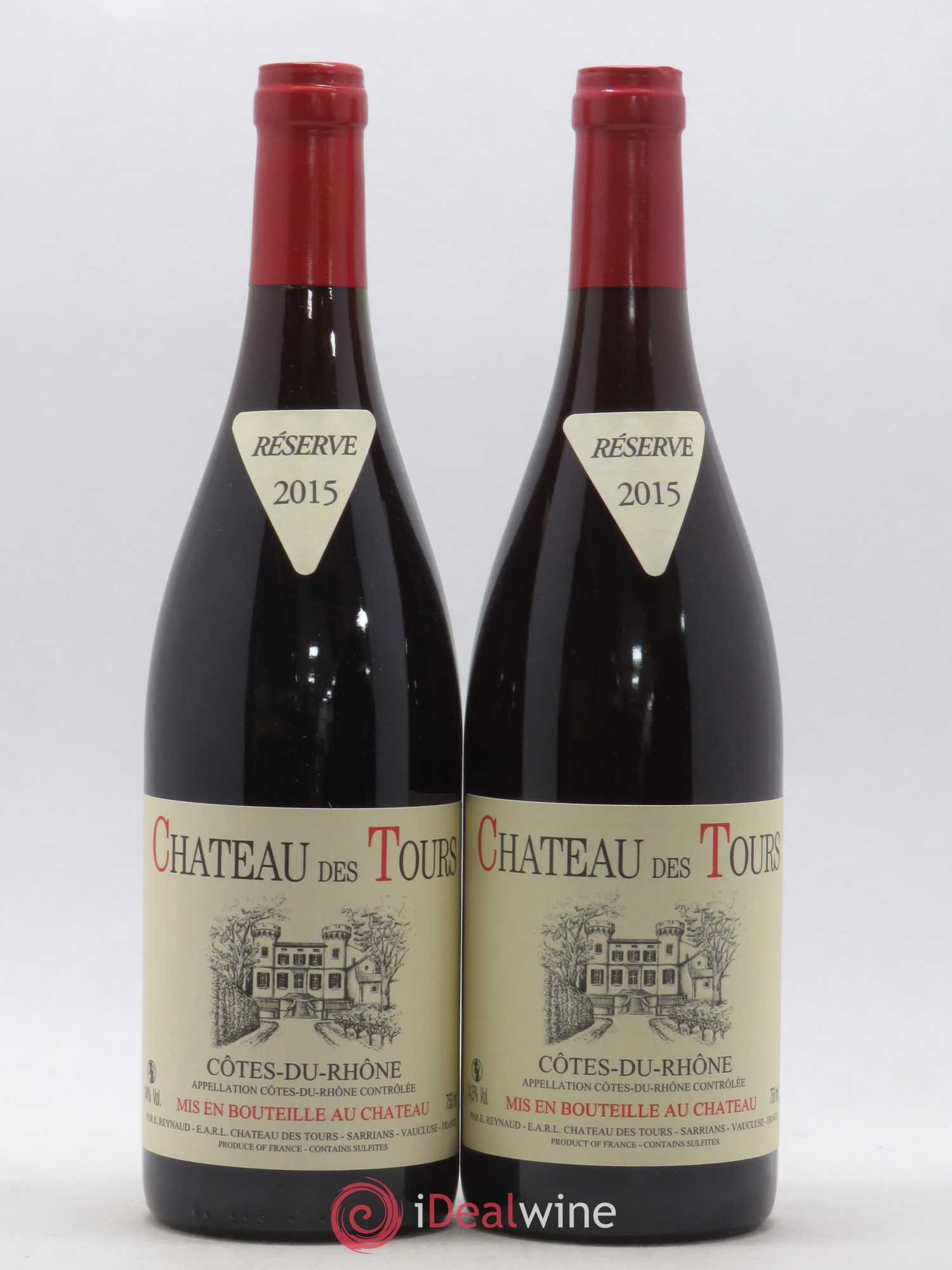Côtes-du-Rhône Château des Tours Emmanuel Reynaud 2015 - Lot de 2 bouteilles - 0