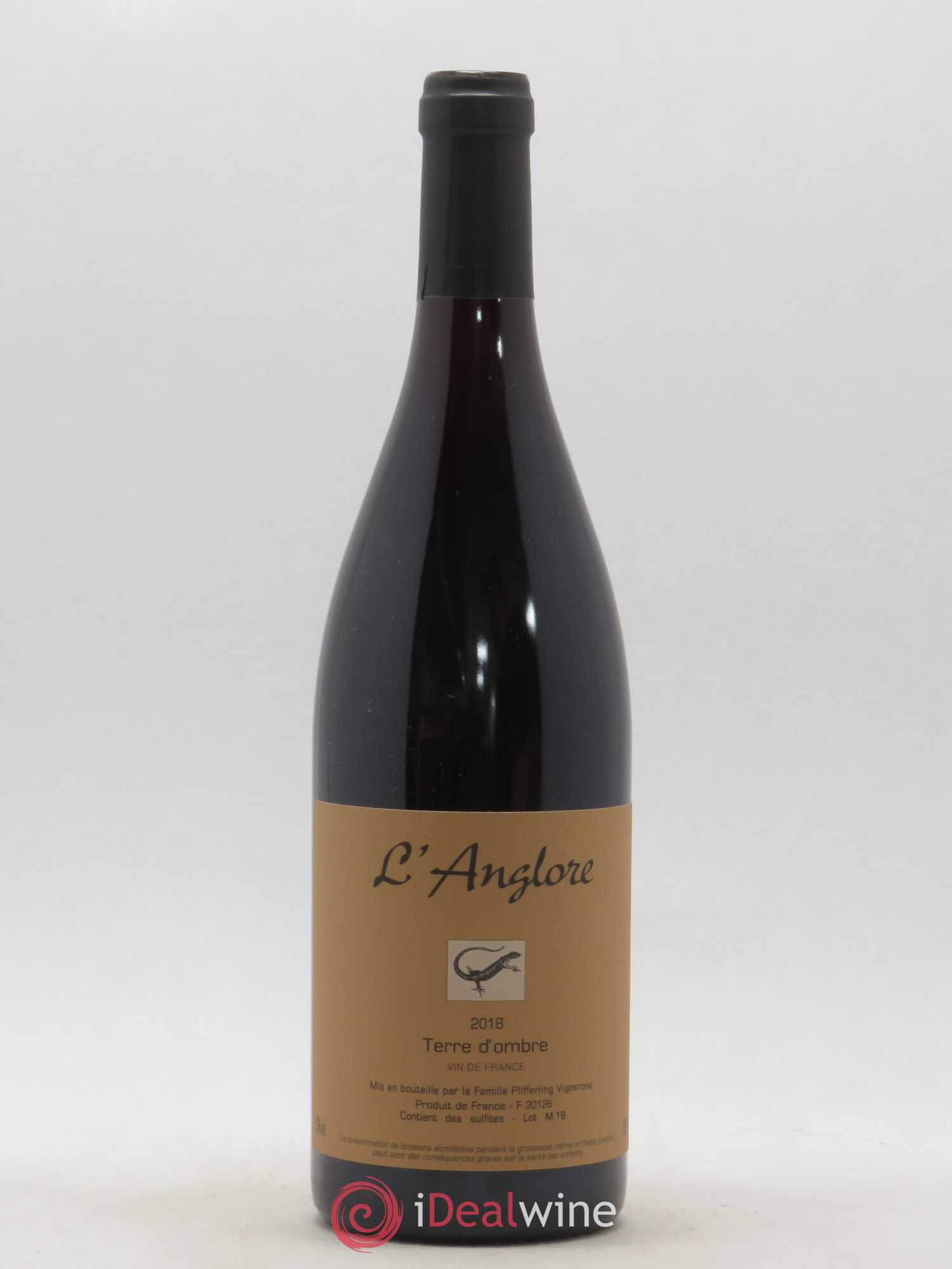 Vin de France Terre d'Ombre L'Anglore 2018 - Lot de 1 bouteille - 0