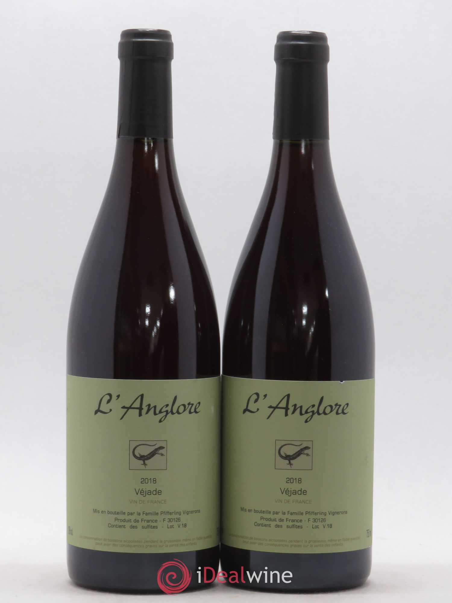 Vin de France Véjade L'Anglore 2018 - Lot de 2 bouteilles - 0