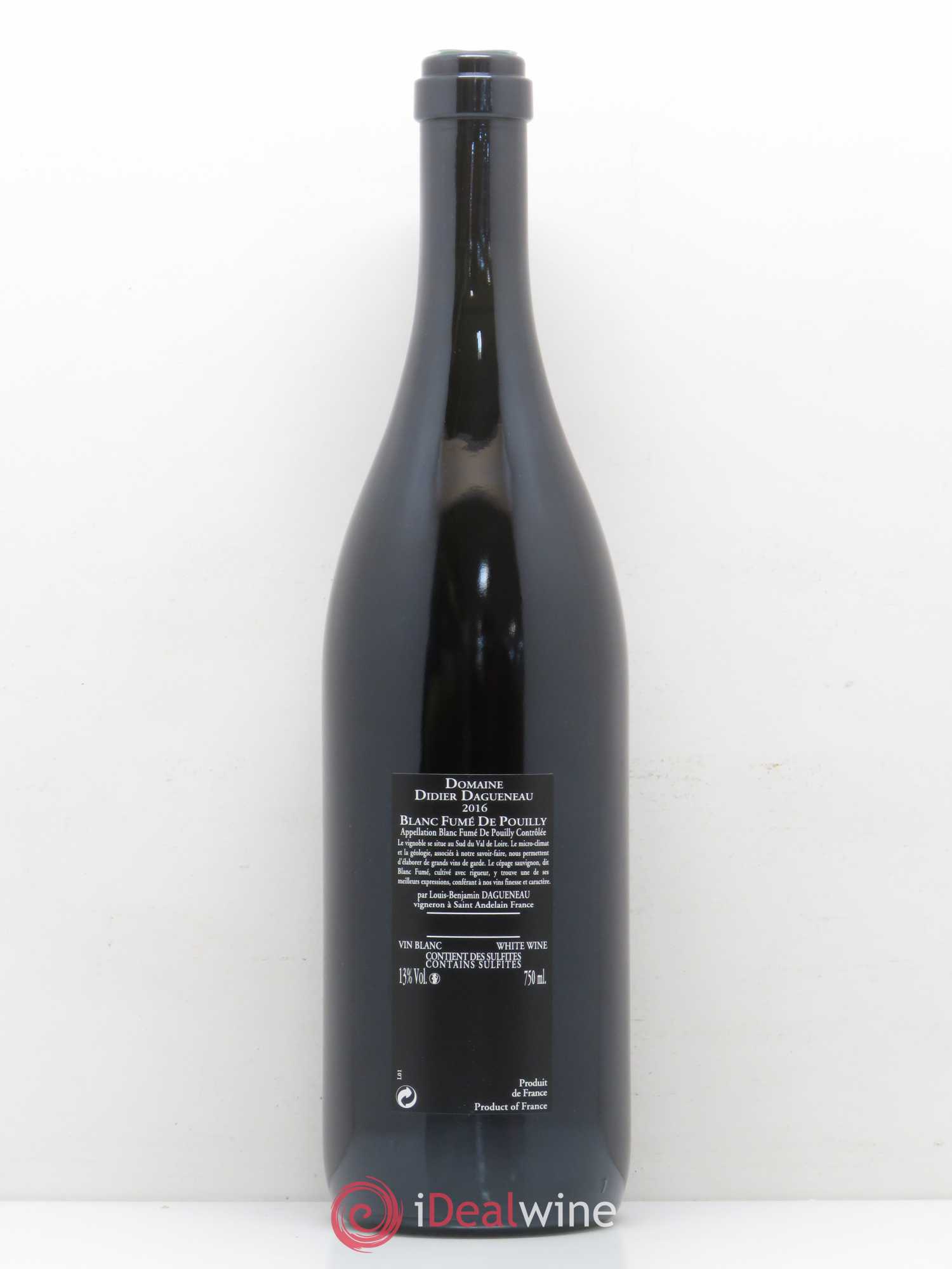 Vin de France (anciennement Pouilly-Fumé) Silex Dagueneau (Domaine Didier - Louis-Benjamin) 2016 - Lot de 1 bouteille - 1