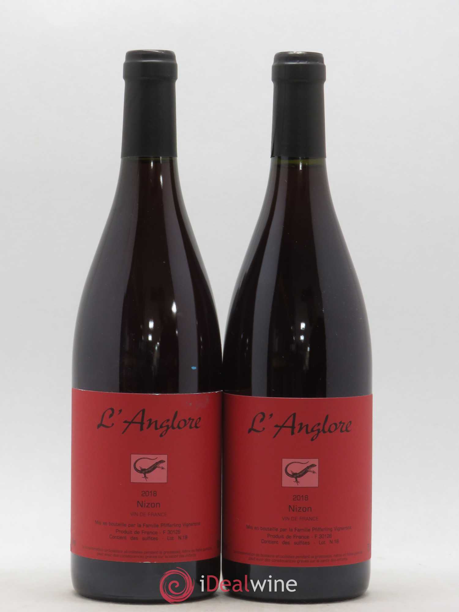 Vin de France Nizon L'Anglore 2018 - Lot de 2 bouteilles - 0