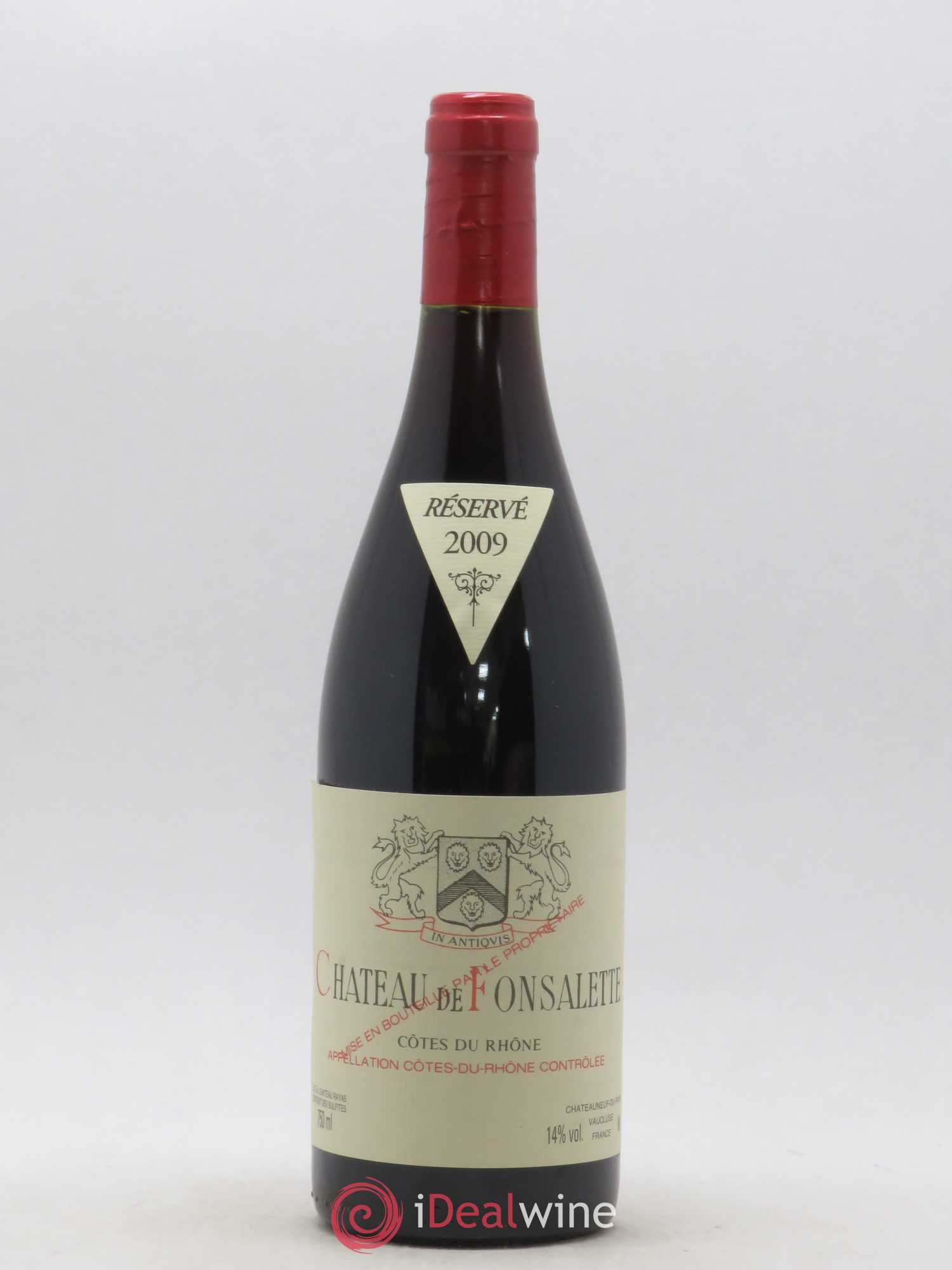 Côtes-du-Rhône Château de Fonsalette Emmanuel Reynaud 2009 - Lot de 1 bouteille - 0