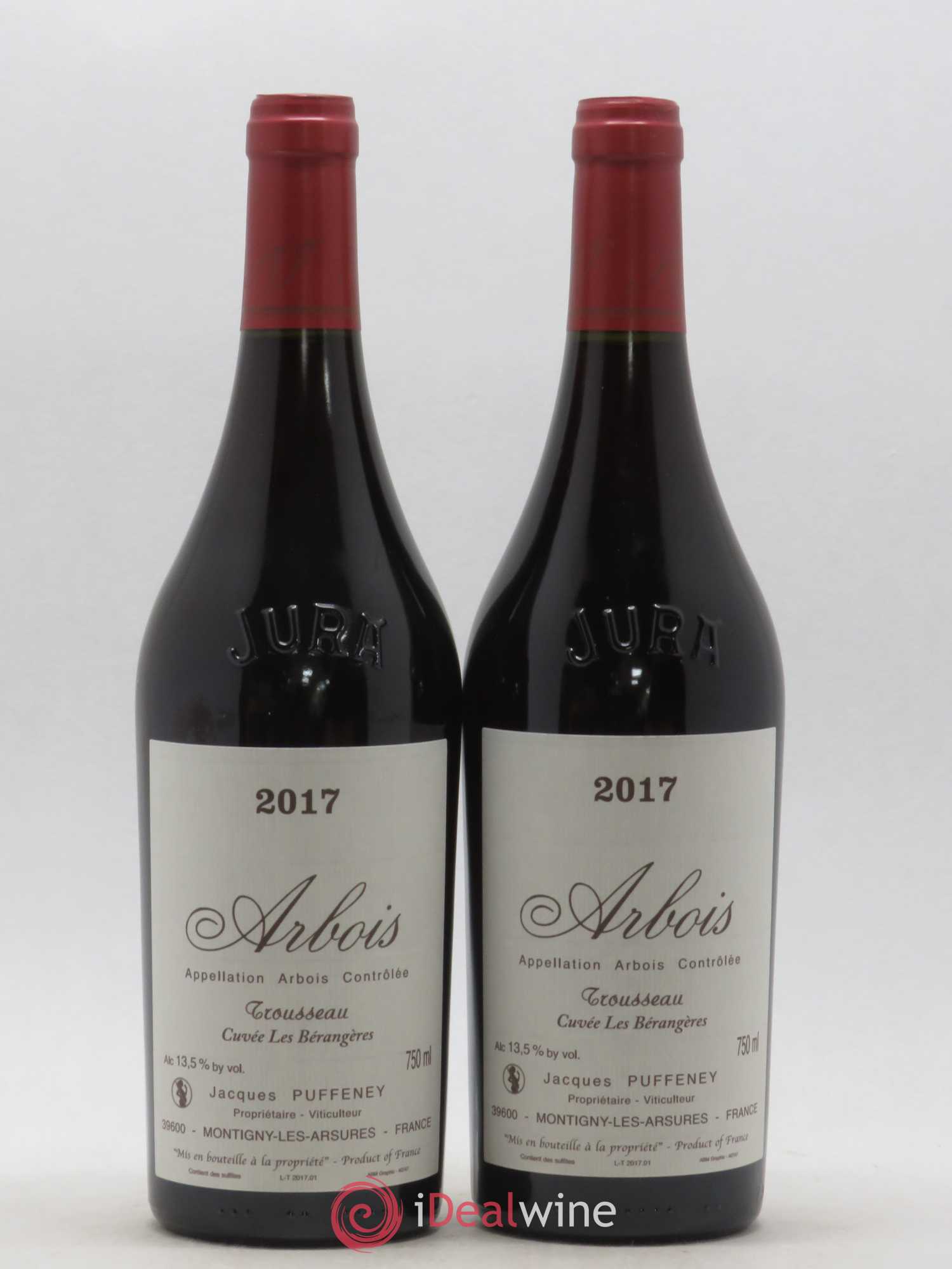 Arbois Trousseau Cuvée Les Bérangères Jacques Puffeney 2017 - Lot de 2 bouteilles - 0