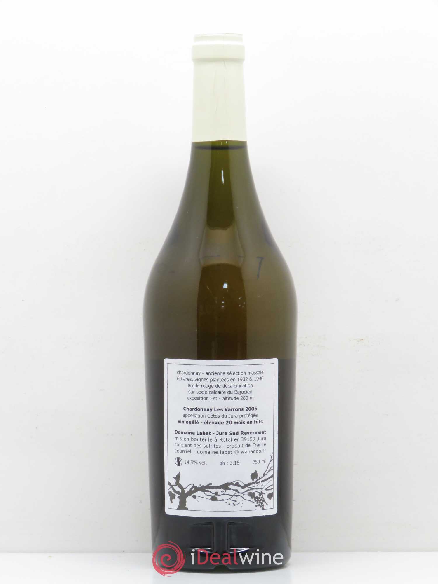 Côtes du Jura Chardonnay Les Varrons Labet 2005 - Posten von 1 Flasche - 1