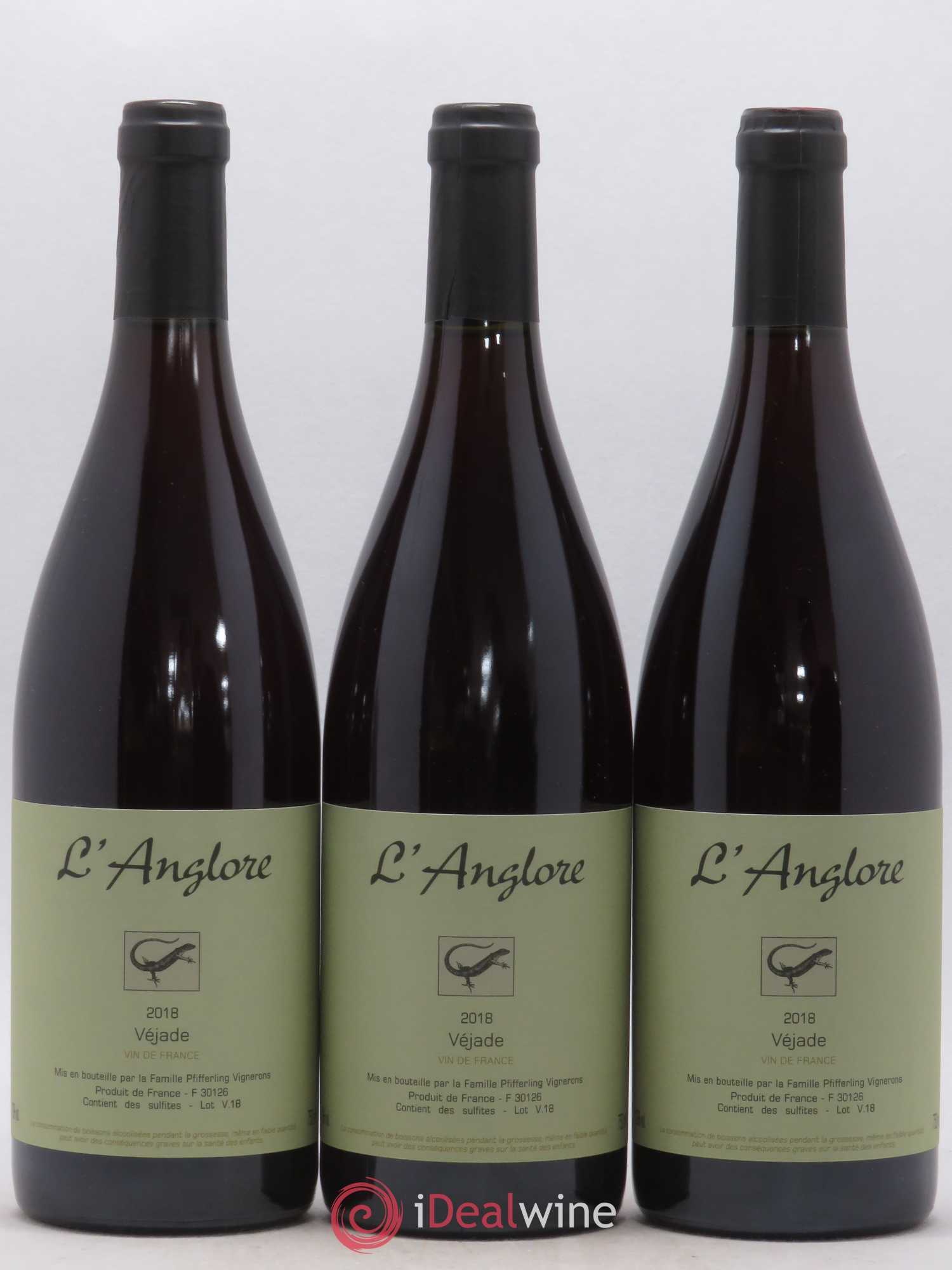 Vin de France Véjade L'Anglore 2018 - Lot de 3 bouteilles - 0