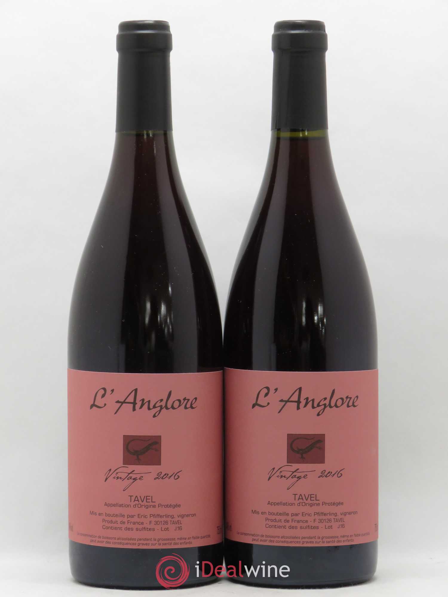 Tavel Vintage L'Anglore 2016 - Lot de 2 bouteilles - 0