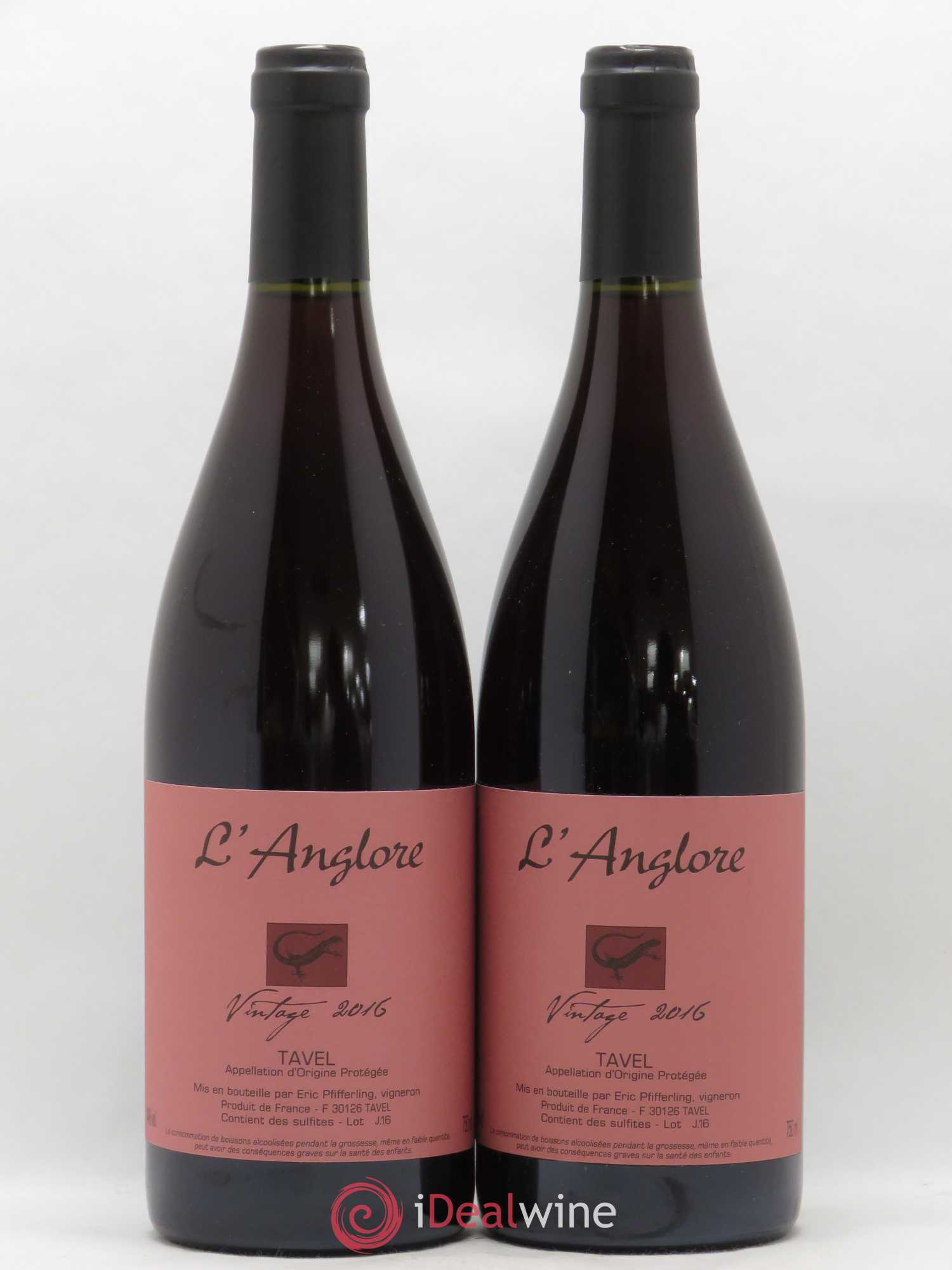 Tavel Vintage L'Anglore 2016 - Lot de 2 bouteilles - 0