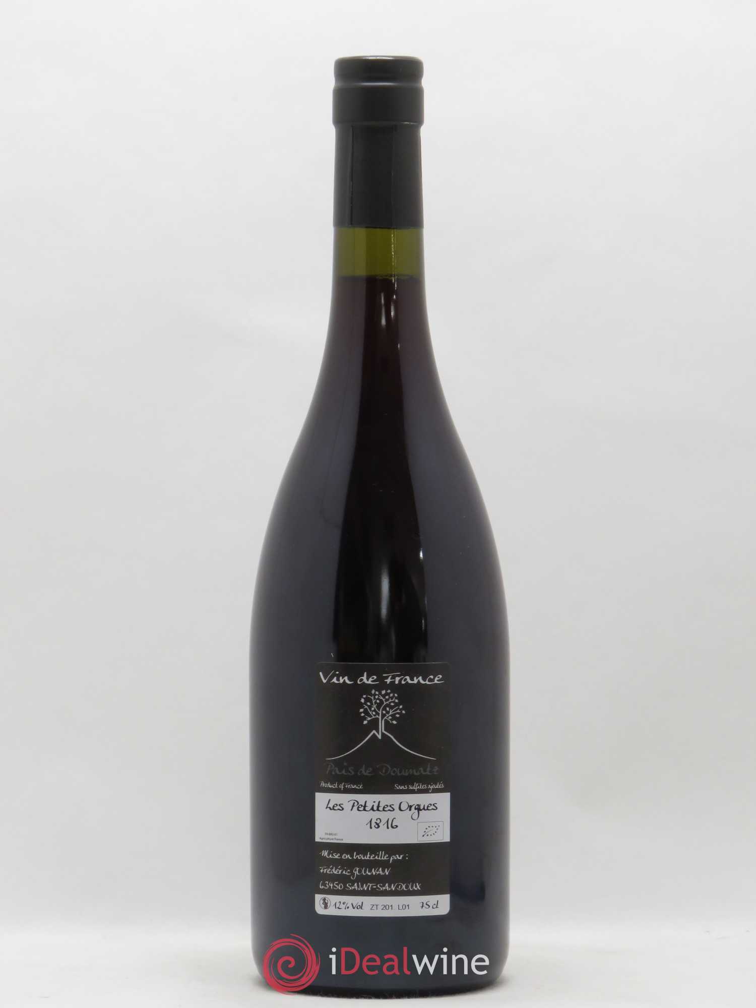 Vin de France Les Petites Orgues Vignoble de l'Arbre Blanc 2018-2016 - Lot de 1 bouteille - 1
