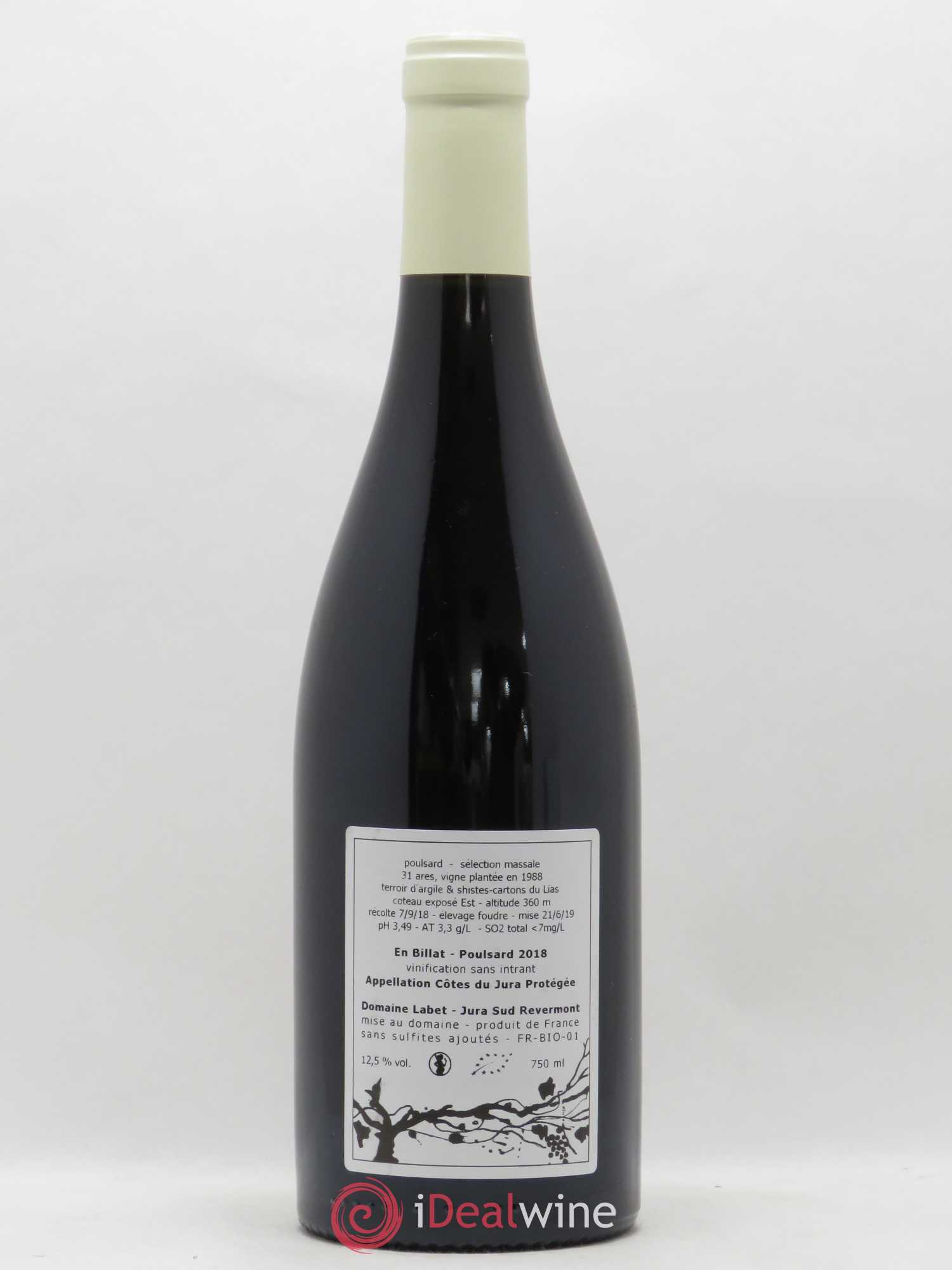 Côtes du Jura Poulsard En Billat Romain - Julien  - Charline Labet 2018 - Lot de 1 bouteille - 1