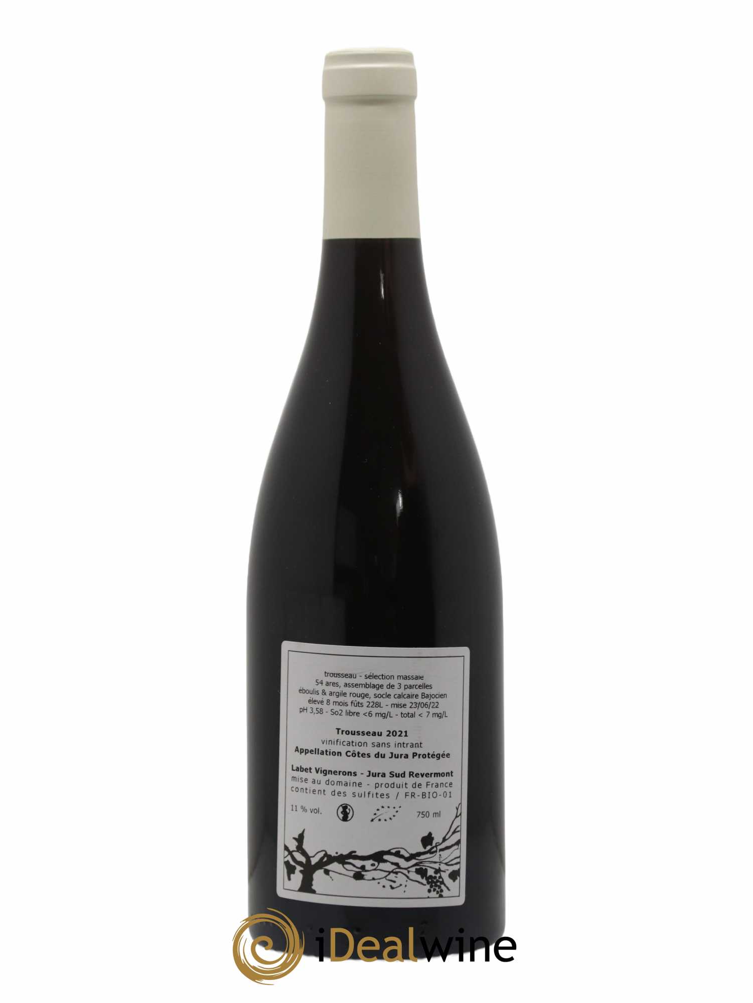 Côtes du Jura Trousseau Sélection Massale Romain - Julien - Charline Labet 2021 - Lot of 1 bottle - 1