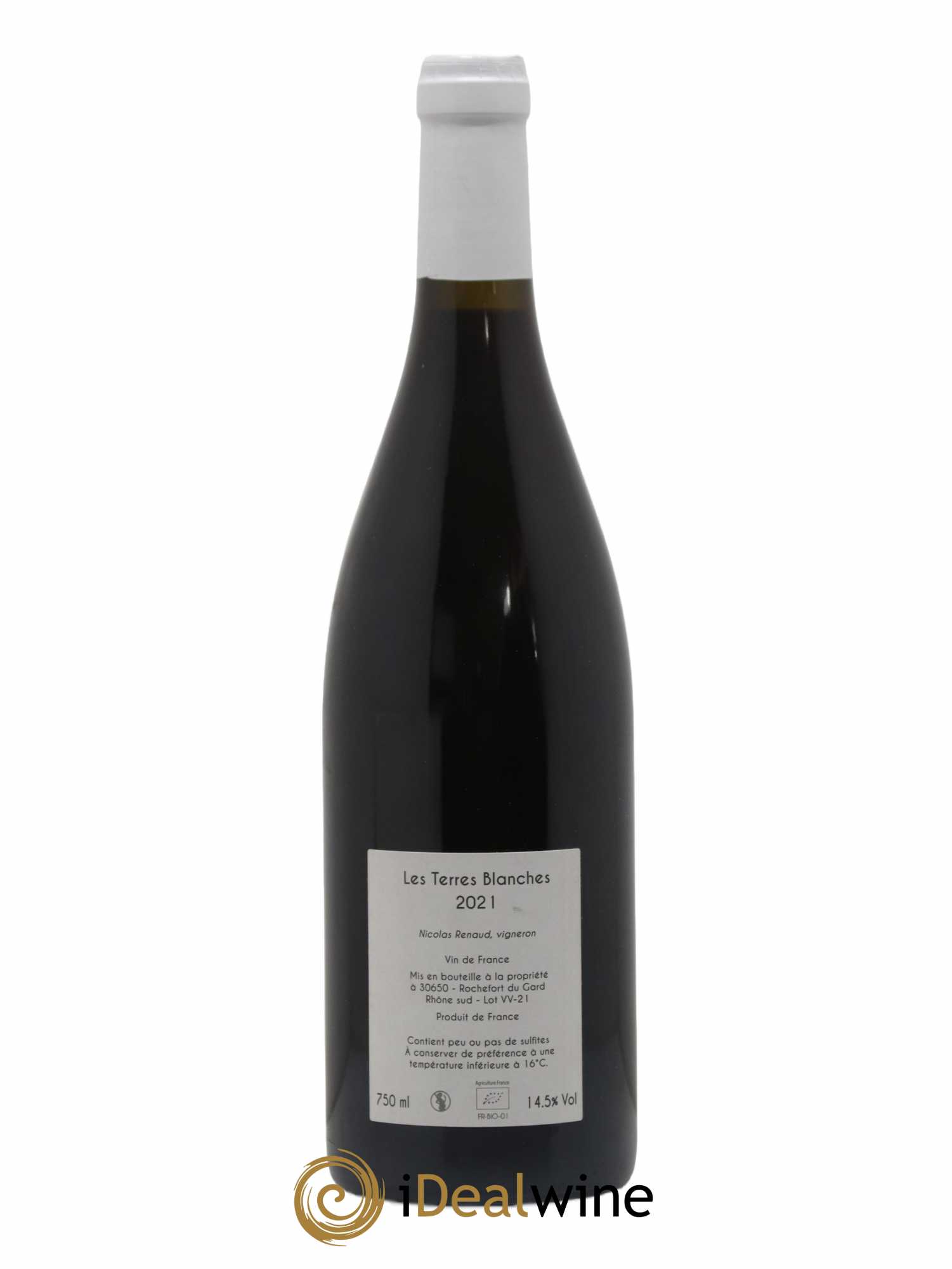 Vin de France Les Terres Blanches Vieilles vignes Clos des Grillons  (sans prix de réserve) 2021 - Lot de 1 bouteille - 1