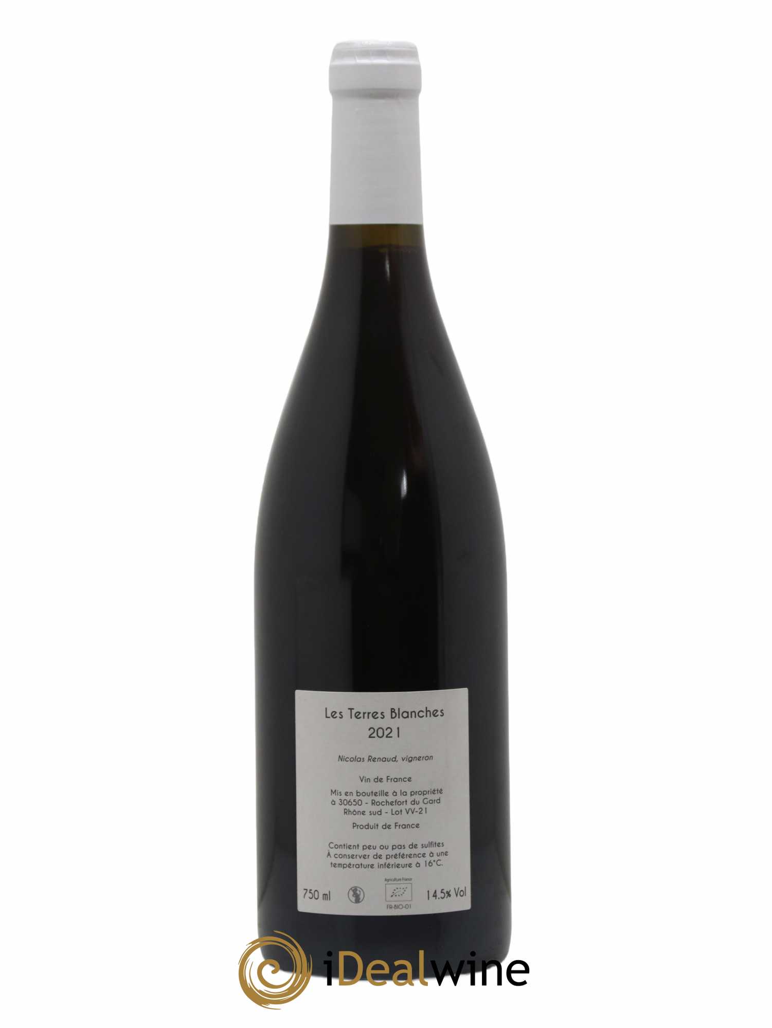 Vin de France Les Terres Blanches Vieilles vignes Clos des Grillons (no reserve) 2021 - Lot of 1 bottle - 1