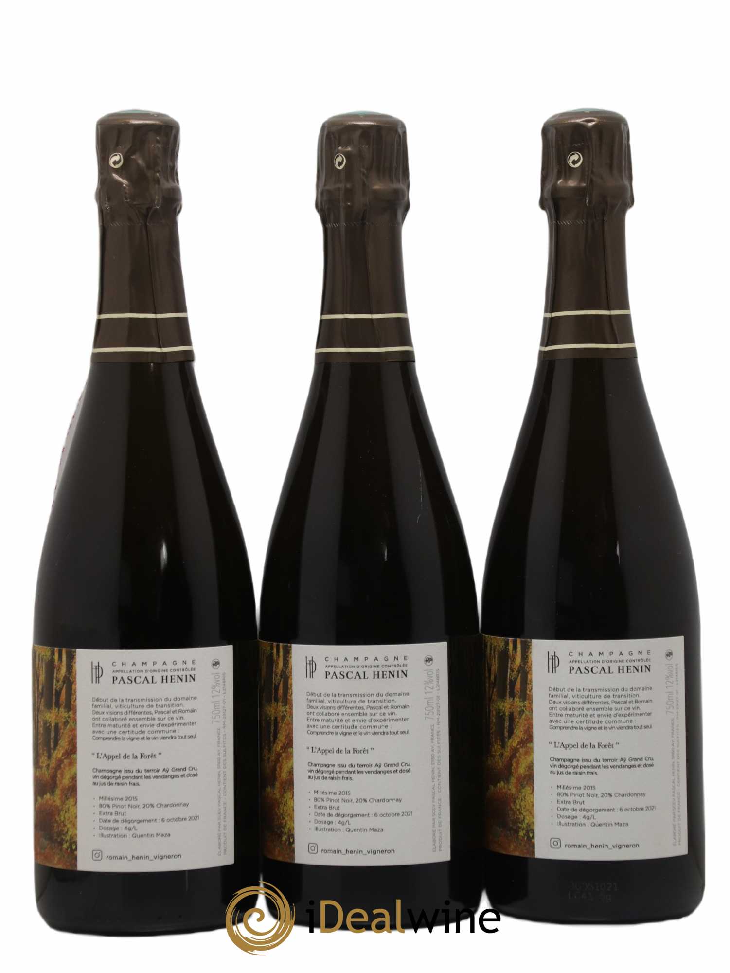 L'Appel de la Fôret Romain Henin 2015 - Lot de 3 bouteilles - 1