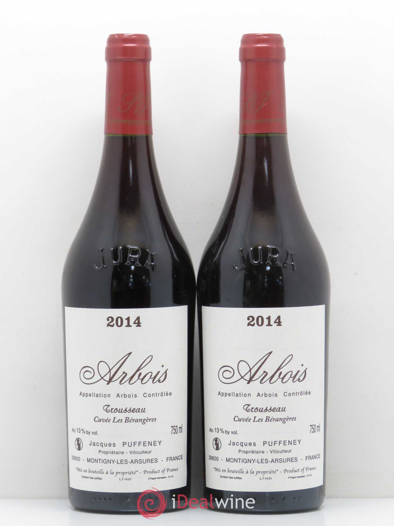 Arbois Trousseau Les Bérangères Puffeney 2014 - Posten von 2 Flaschen - 0
