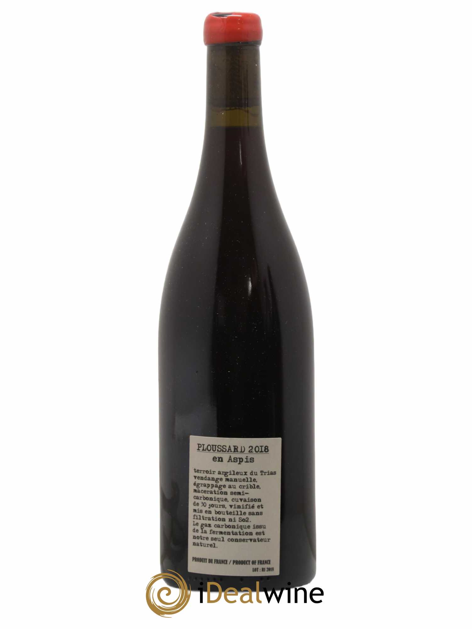 Arbois-Pupillin Ploussard En Aspis Adeline Houillon & Renaud Bruyère 2018 - Lot de 1 bouteille - 1