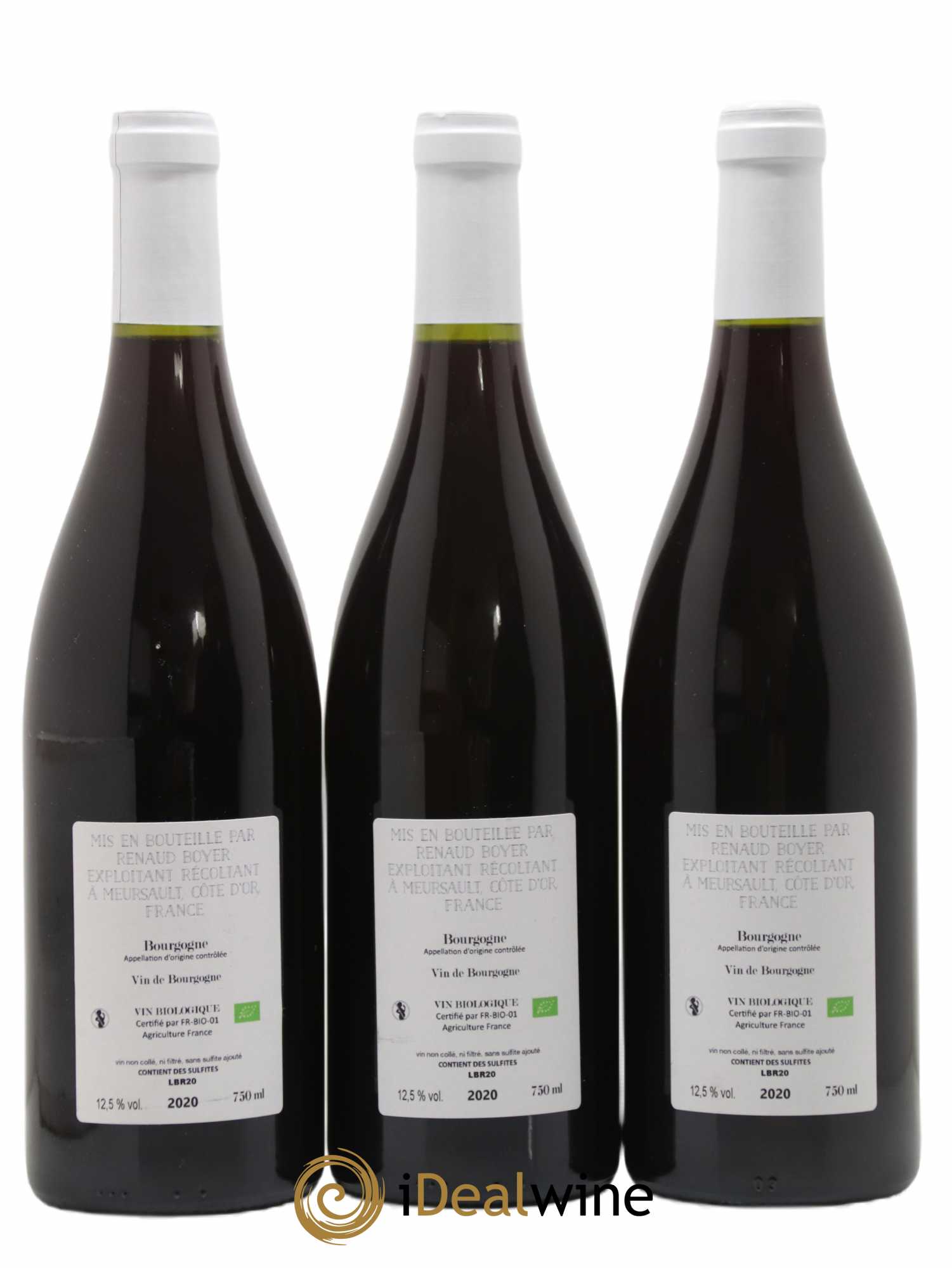 Bourgogne Renaud Boyer 2020 - Lot de 3 bouteilles - 1