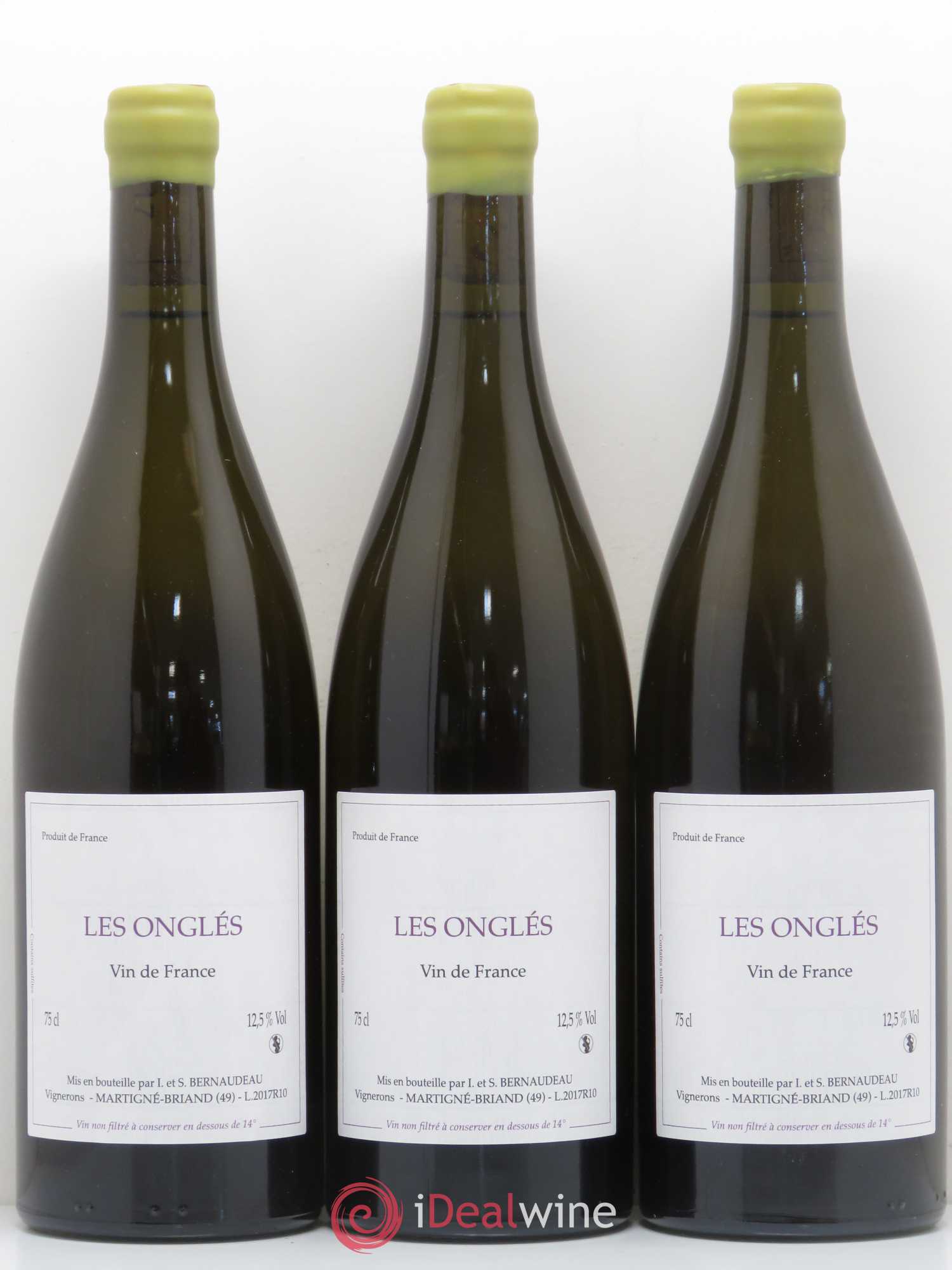 Vin de France Les Onglés Stéphane Bernaudeau 2017 - Lotto di 3 bottiglie - 0