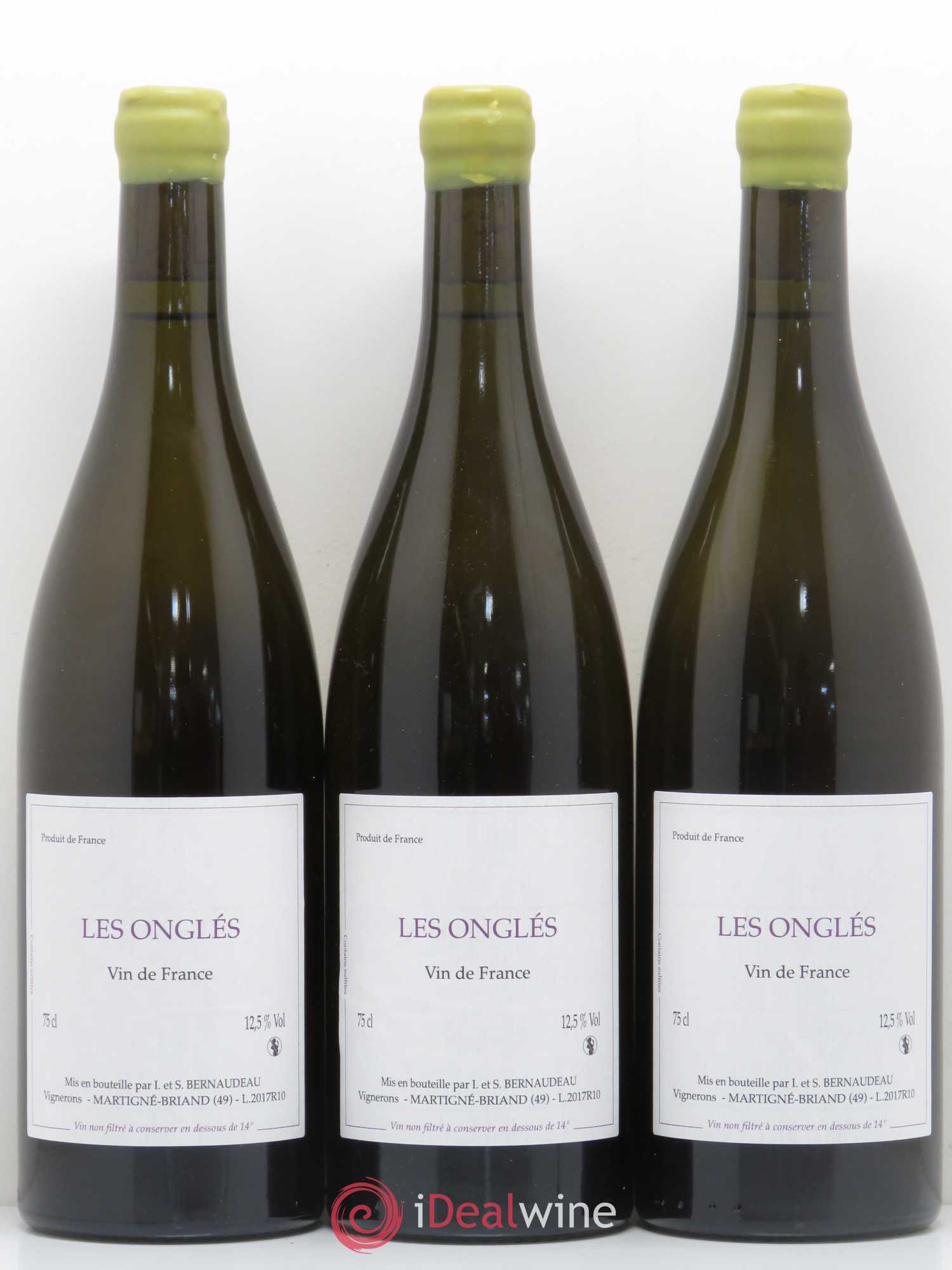 Vin de France Les Onglés Stéphane Bernaudeau 2017 - Lot de 3 bouteilles - 0