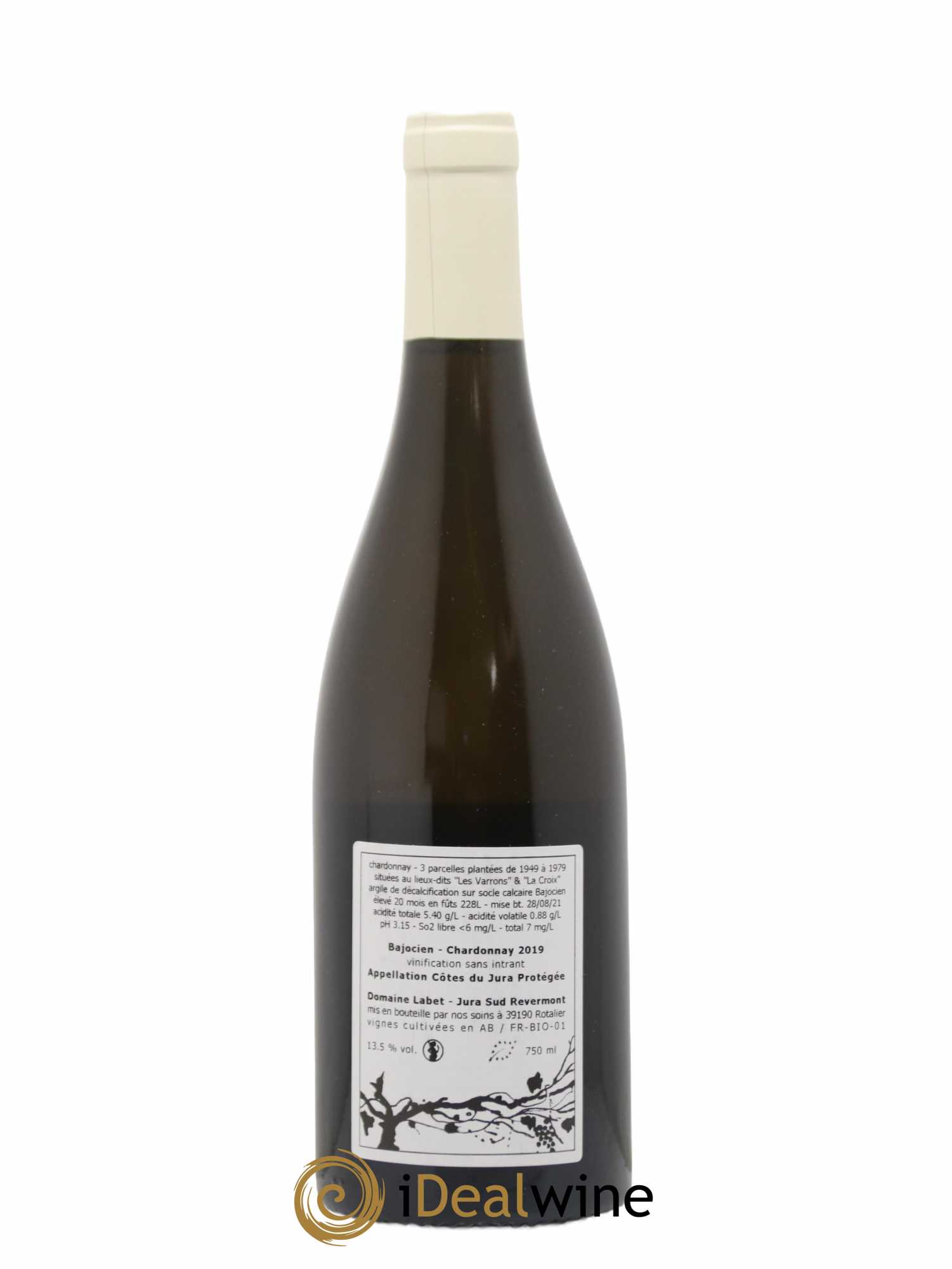Côtes du Jura Chardonnay Bajocien Romain - Julien  - Charline Labet 2020 - Lot de 1 bouteille - 1