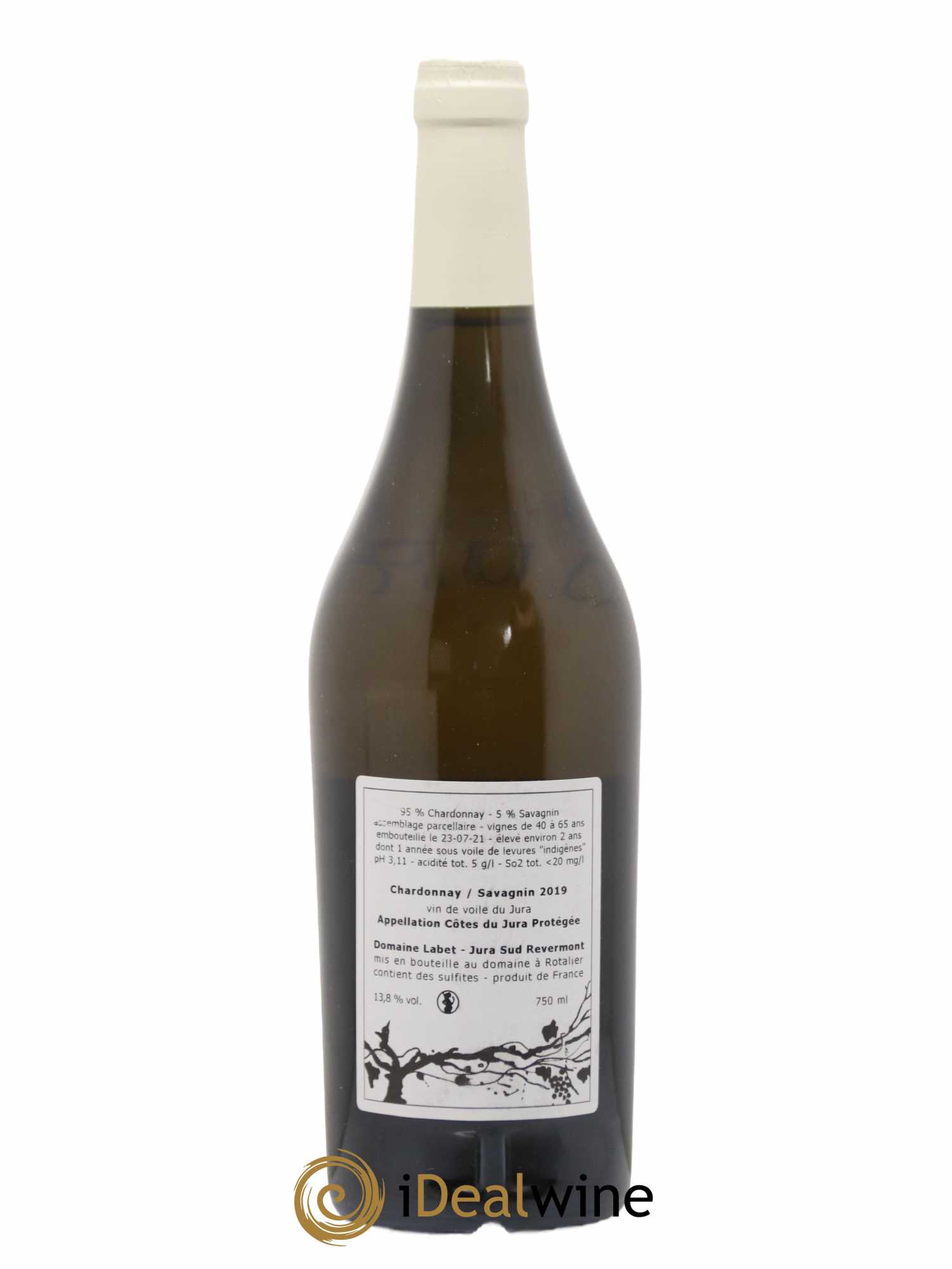 Côtes du Jura Vin de Voile Chardonnay-Savagnin cuvée de garde Romain - Julien  - Charline Labet 2019 - Lot de 1 bouteille - 1
