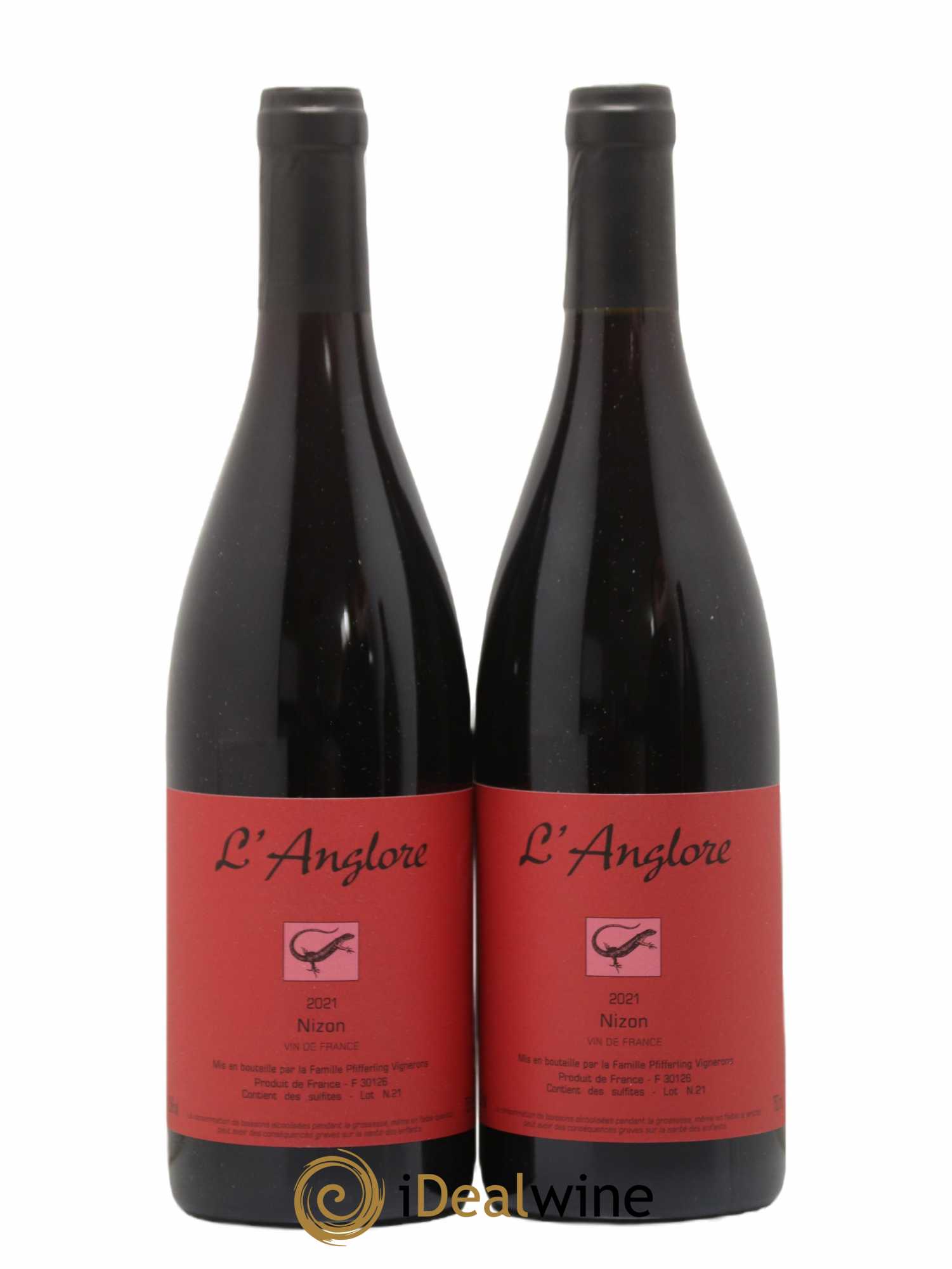 Vin de France Nizon L'Anglore 2021 - Lot of 2 bottles - 0