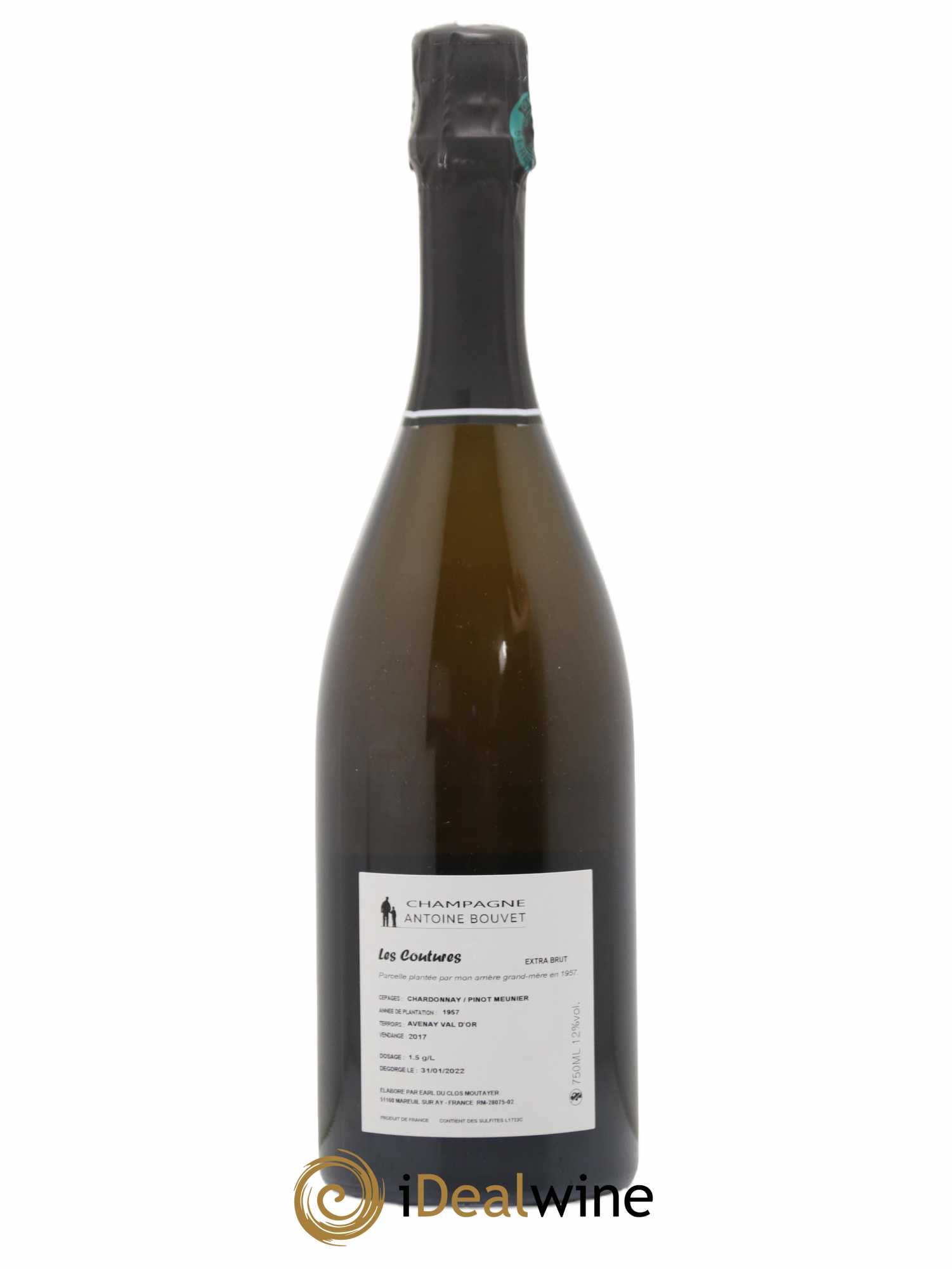 Les Coutures Extra-Brut Antoine Bouvet 2017 - Lot de 1 bouteille - 1