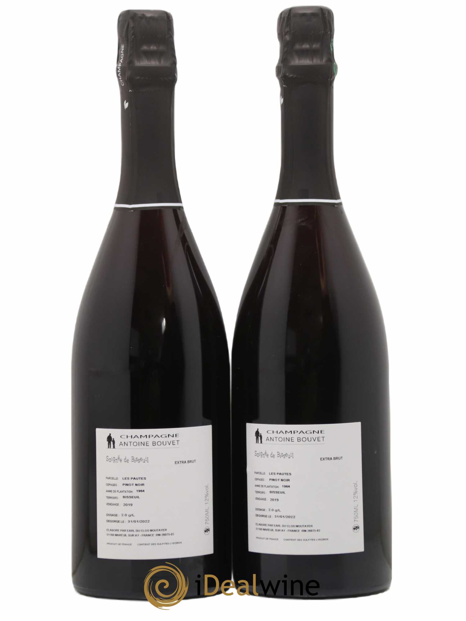 Champagne - Rosé de Saignée Antoine Bouvet 2019 - Lot de 2 bouteilles - 1