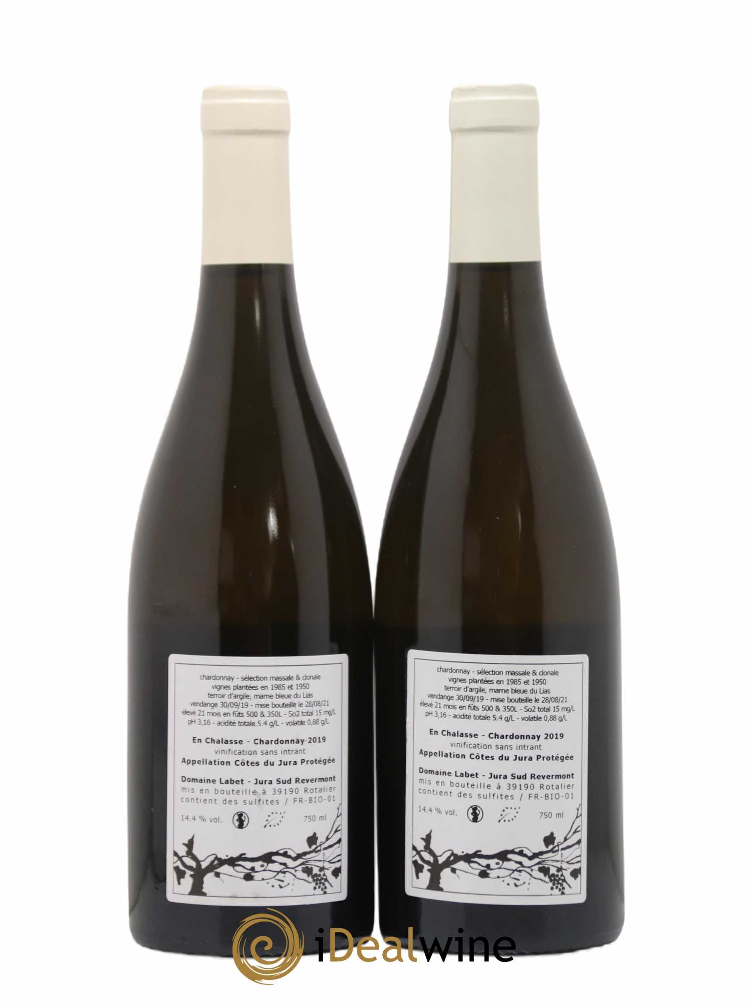 Côtes du Jura Chardonnay En Chalasse Romain - Julien  - Charline Labet 2019 - Lot de 2 bouteilles - 1
