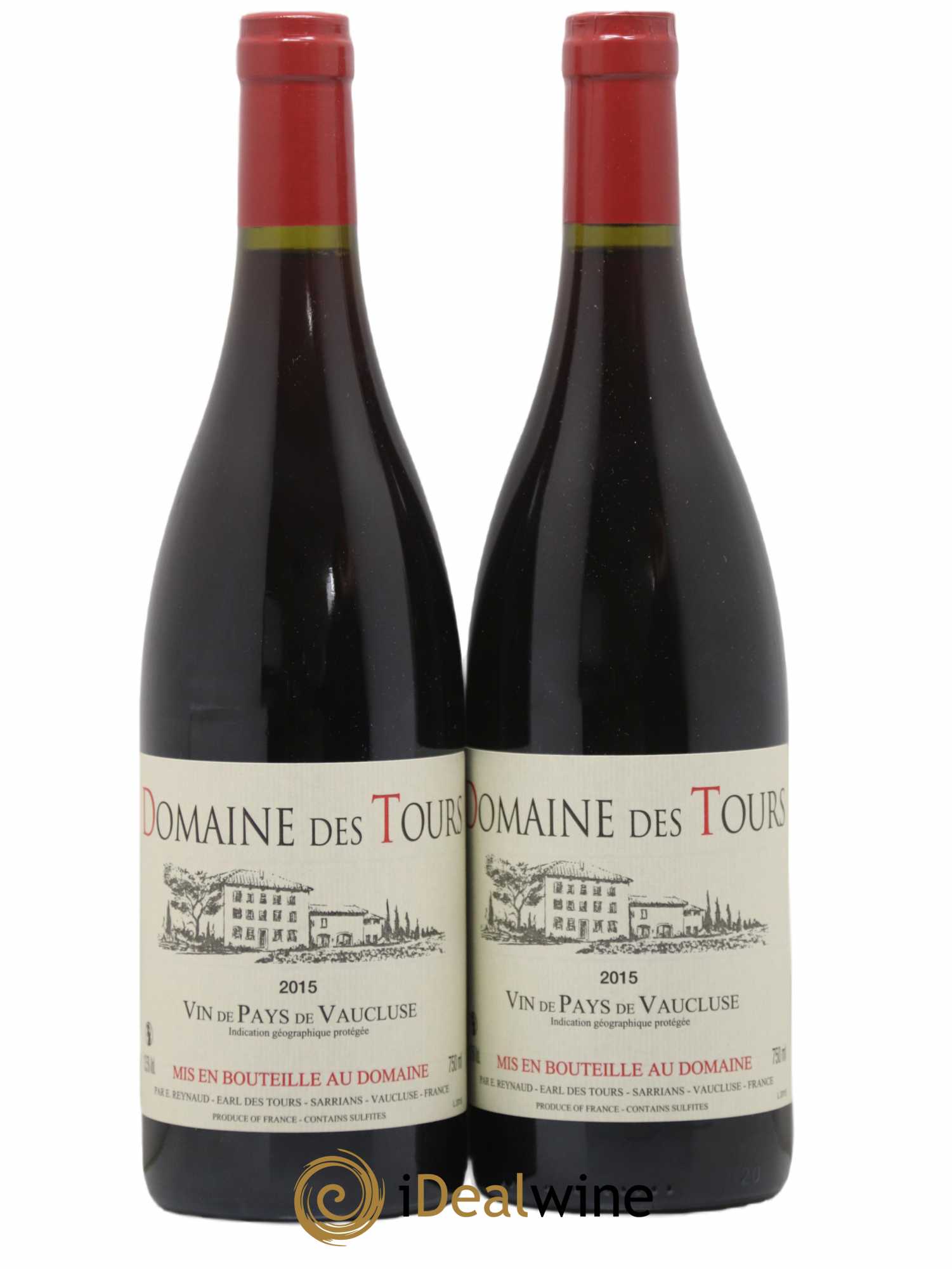Vaucluse (Vin de Pays de Vaucluse) Domaine des Tours Emmanuel Reynaud 2015 - Lot de 2 bouteilles - 0