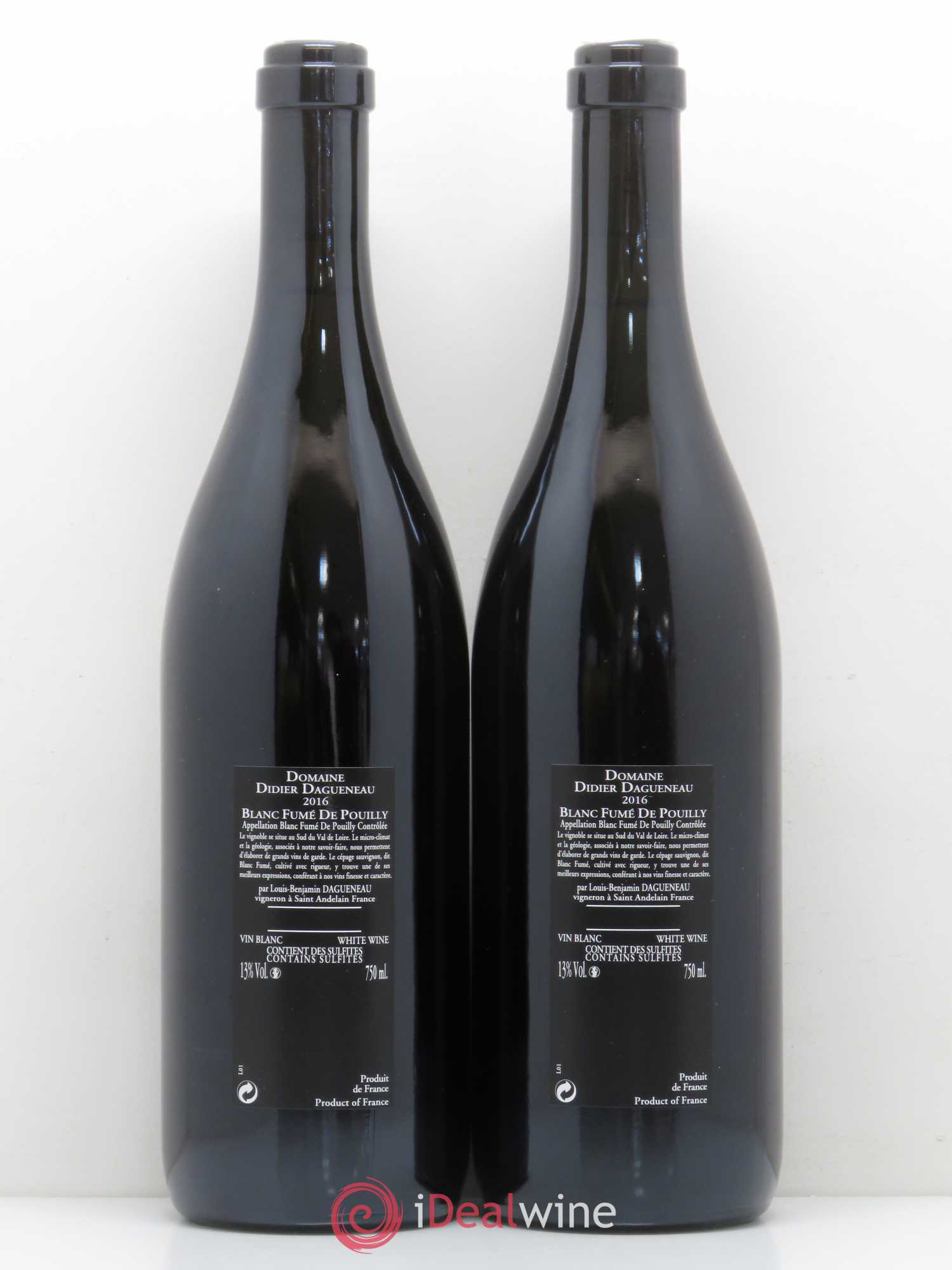 Vin de France (anciennement Pouilly-Fumé) Silex Dagueneau (Domaine Didier - Louis-Benjamin) 2016 - Lot de 2 bouteilles - 1