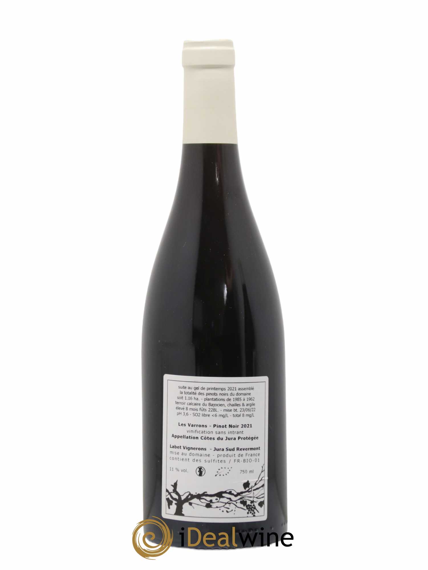 Côtes du Jura Pinot Noir Les Varrons Sélection Massale Romain - Julien  - Charline Labet 2021 - Lot of 1 bottle - 1