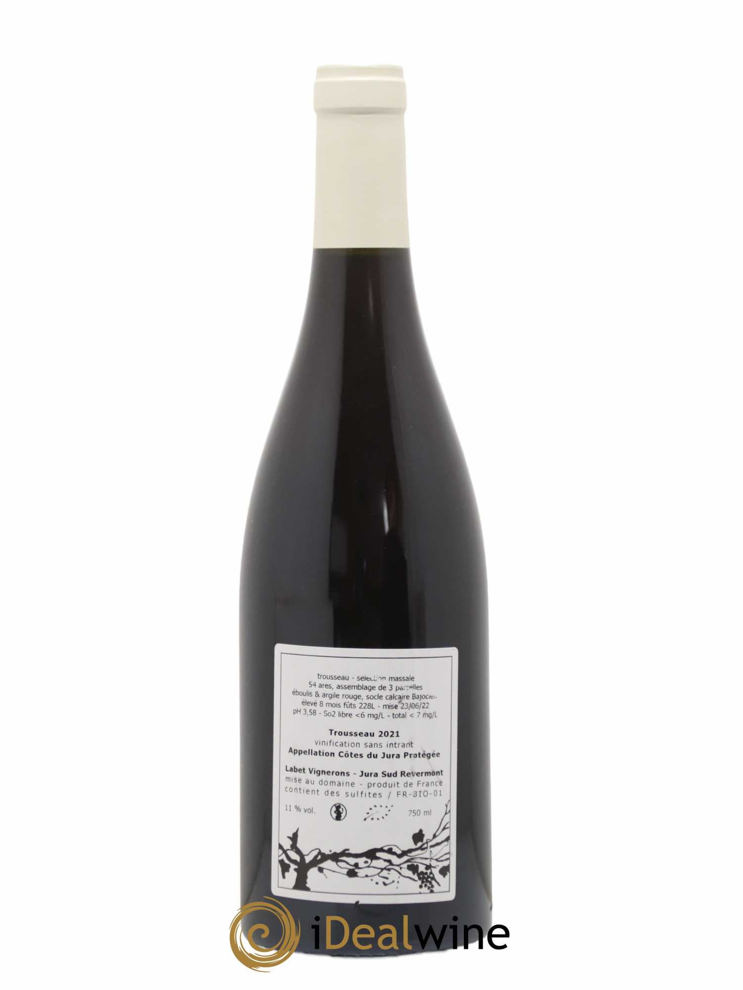 Côtes du Jura Trousseau Sélection Massale Romain - Julien - Charline Labet 2021 - Lot of 1 bottle - 1