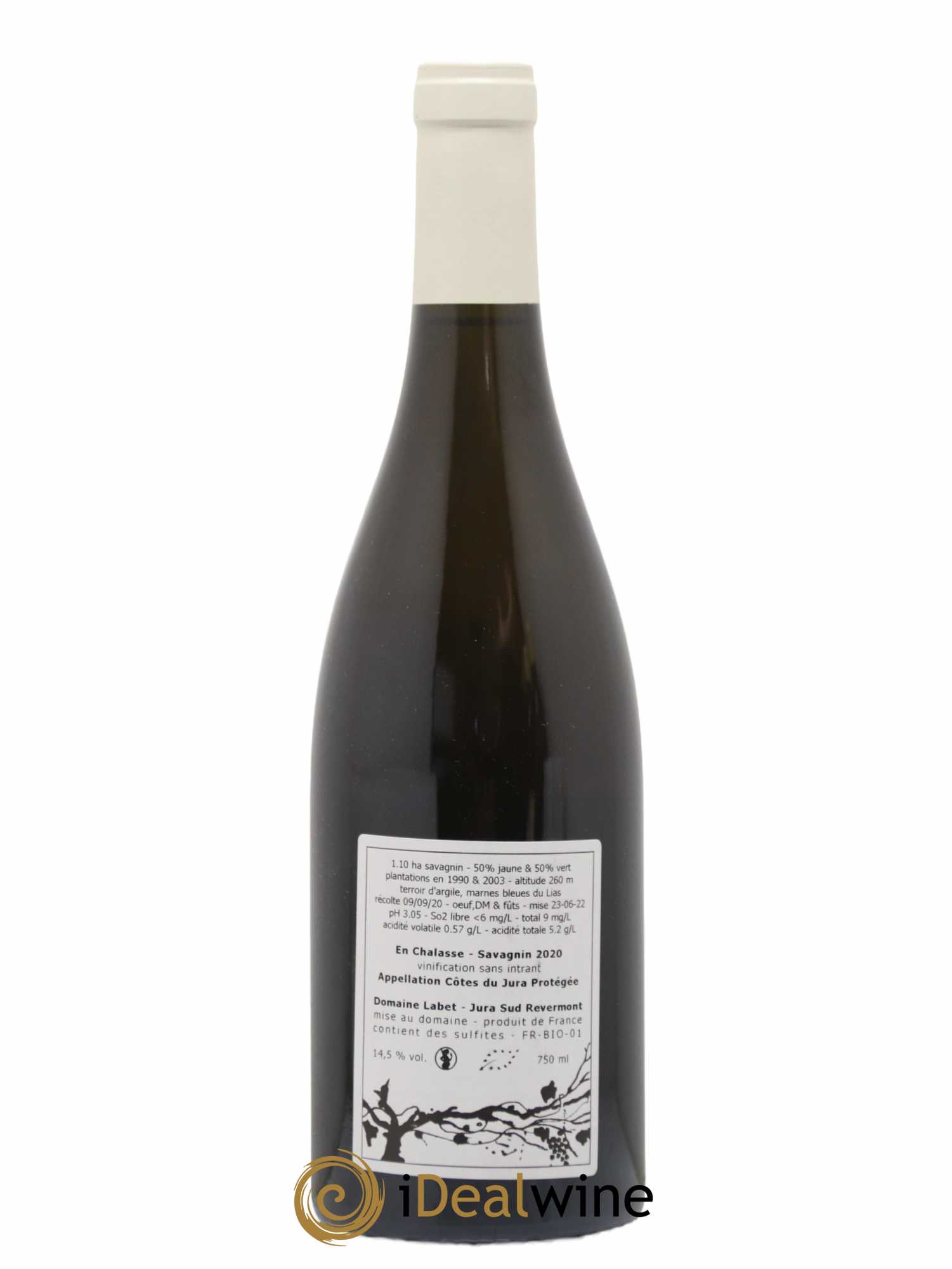 Côtes du Jura Fleur de Savagnin En Chalasse Romain - Julien  - Charline Labet 2020 - Lot de 1 bouteille - 1