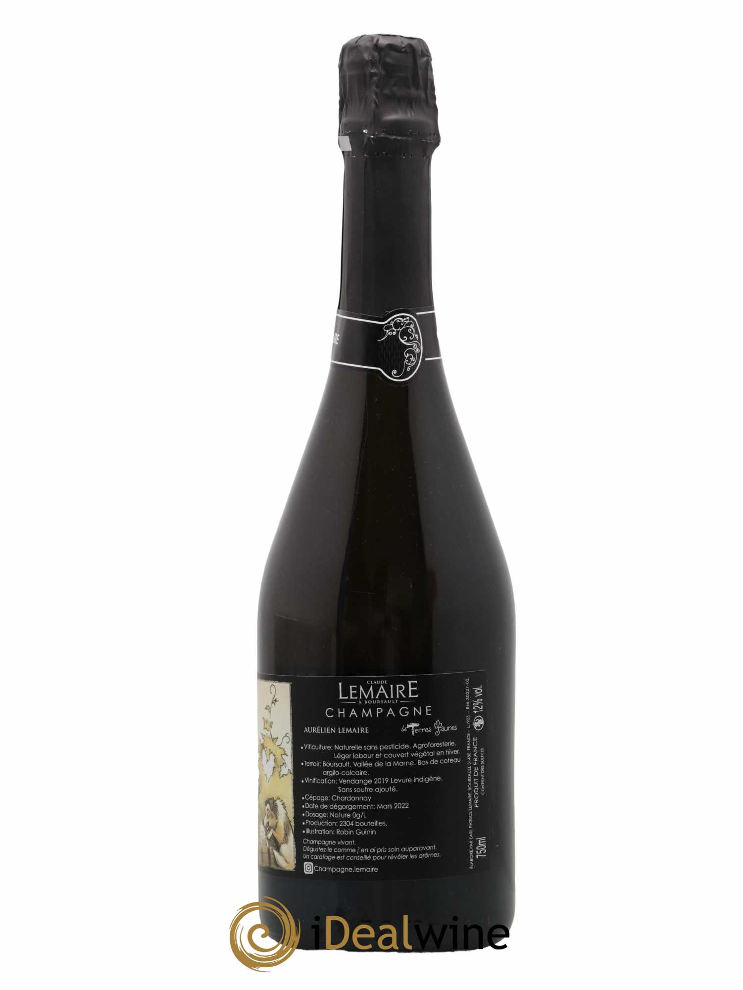 Les Terres Jaunes Aurélien Lemaire 2019 - Lot de 1 bouteille - 1